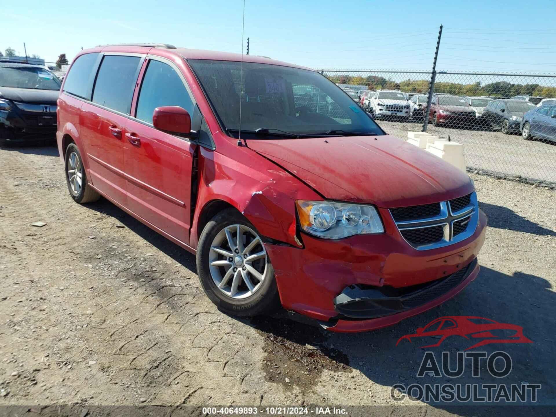 DODGE GRAND CARAVAN 2013 - 2C4RDGCG2DR628909