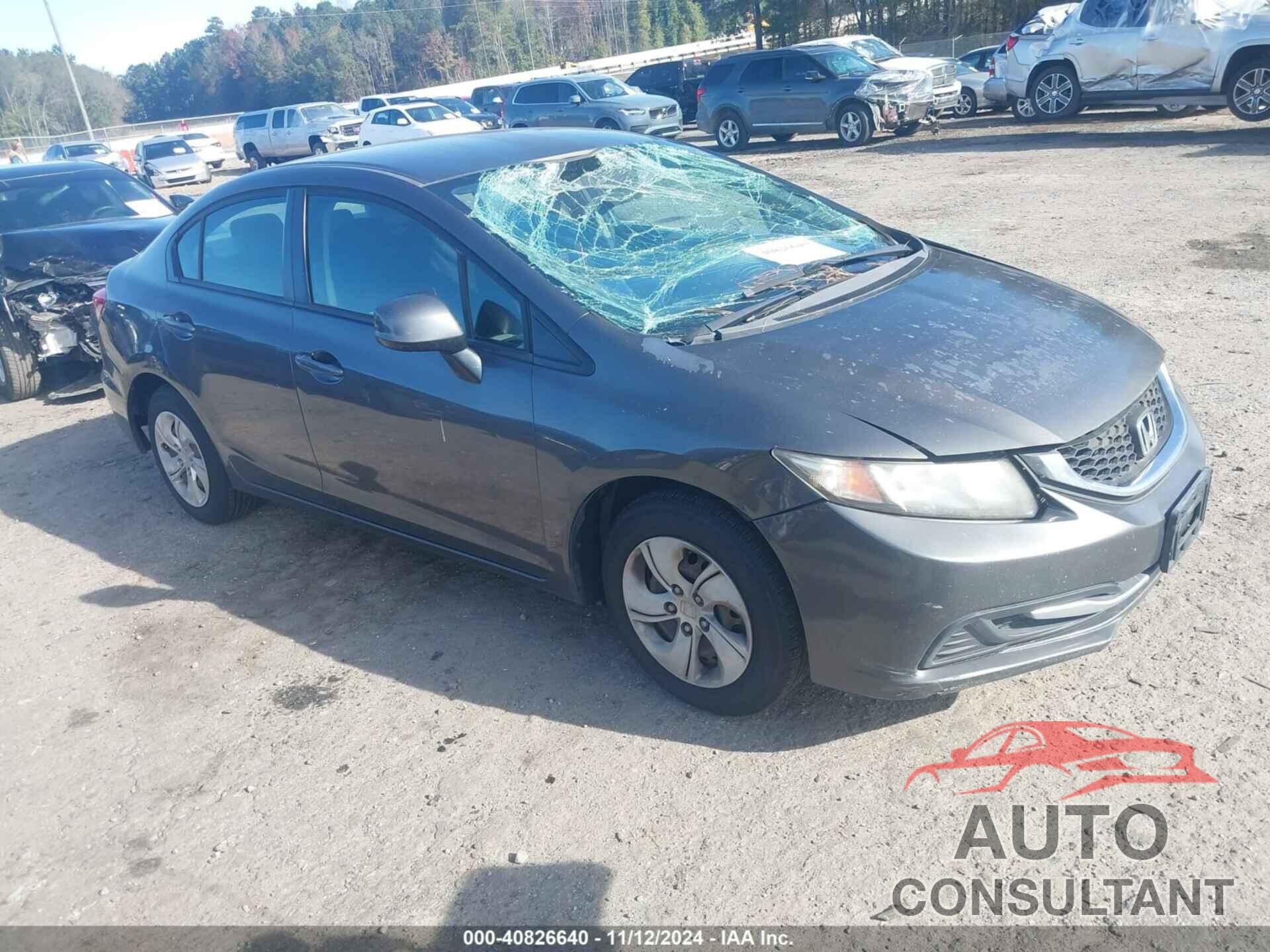 HONDA CIVIC 2013 - 2HGFB2F51DH600435