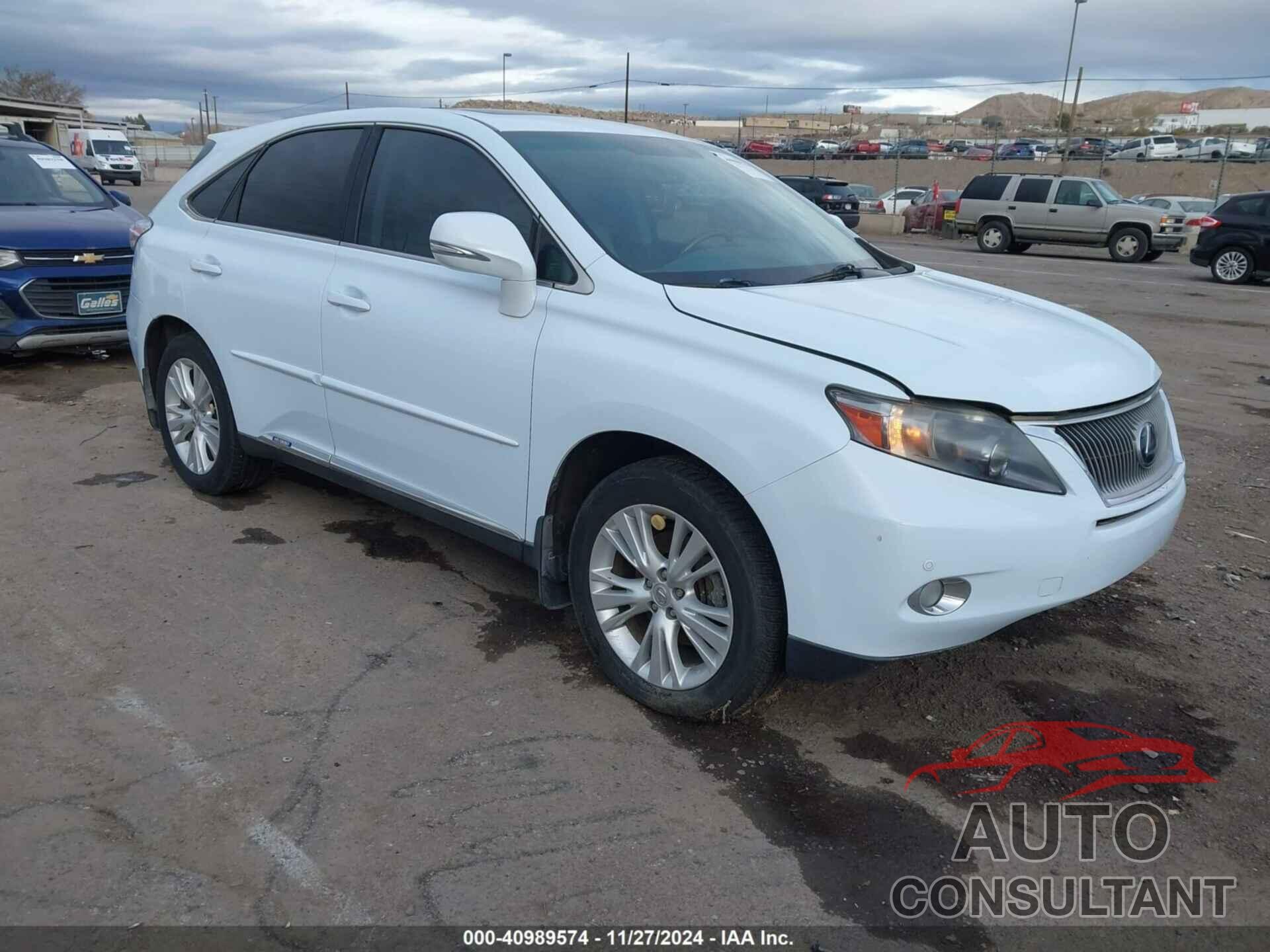 LEXUS RX 450H 2010 - JTJZB1BA6A2402346