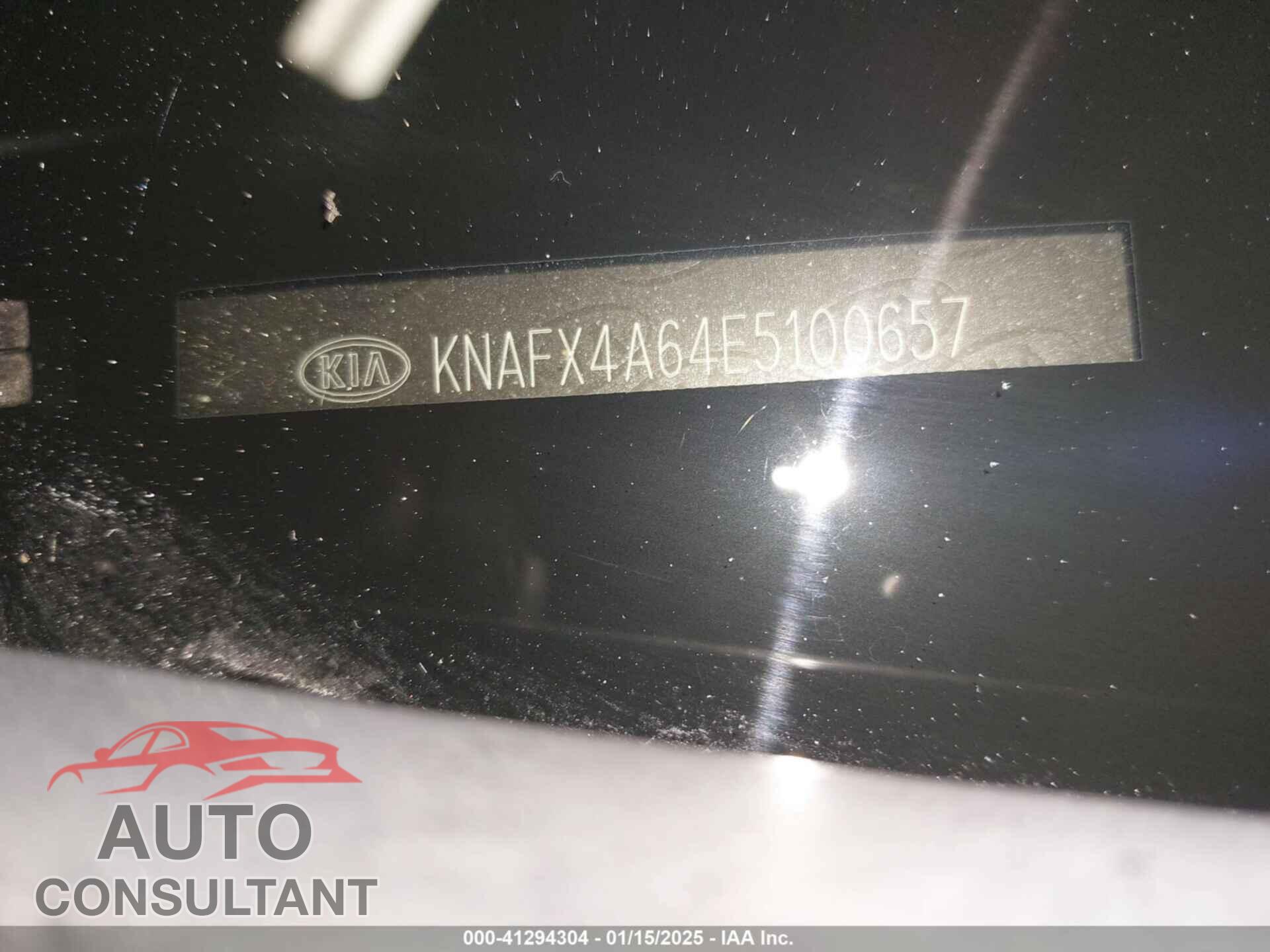 KIA FORTE 2014 - KNAFX4A64E5100657