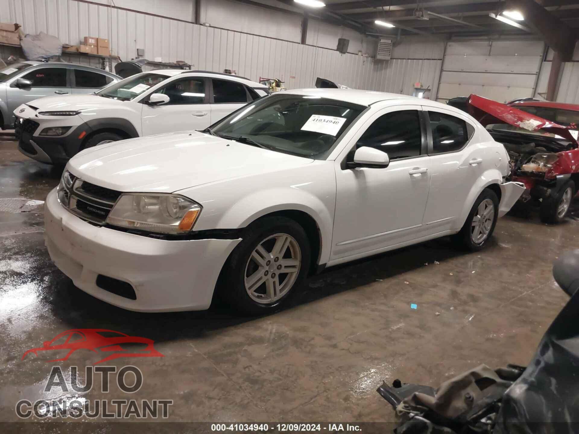 DODGE AVENGER 2012 - 1C3CDZCB6CN156266