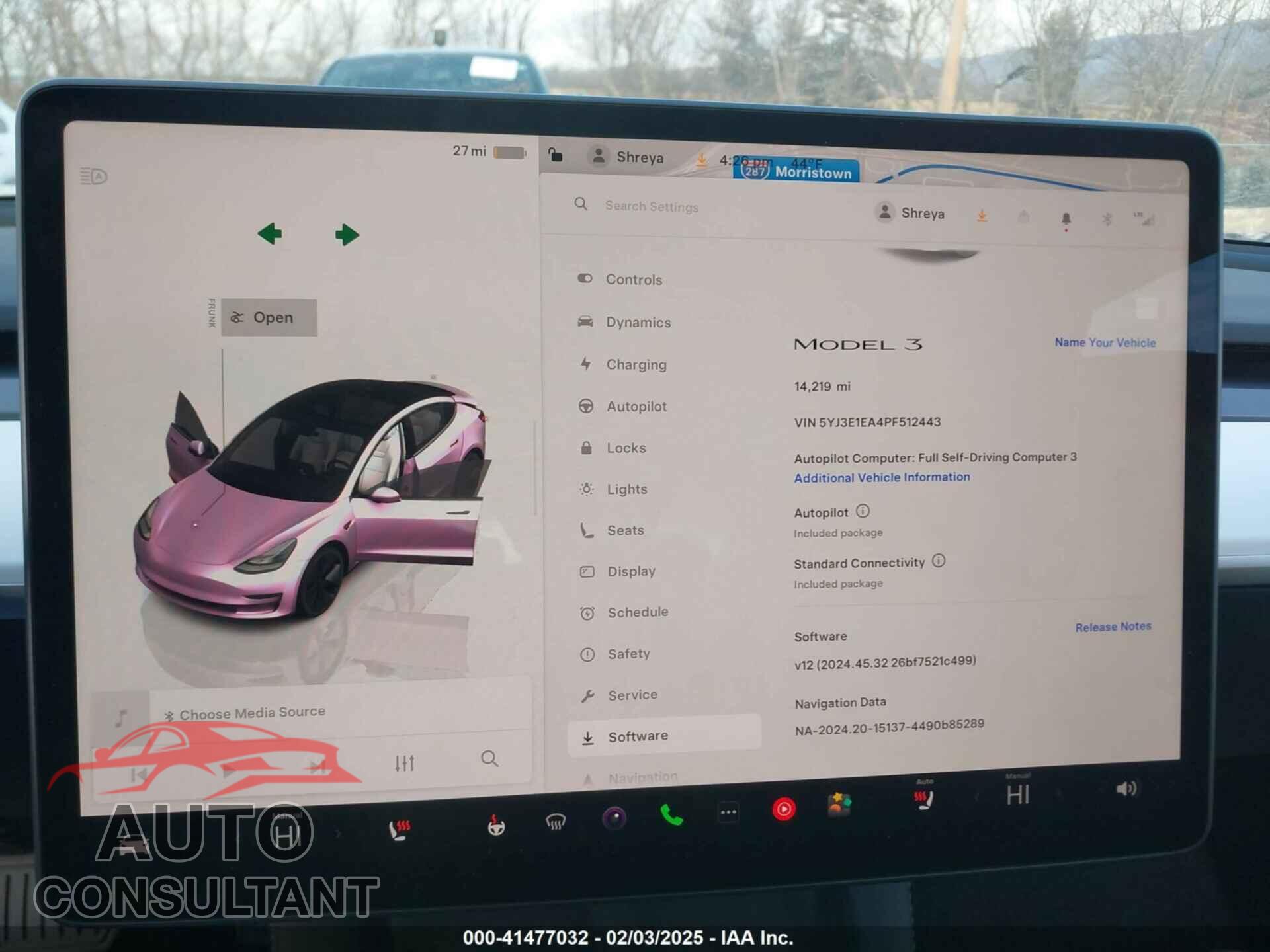 TESLA MODEL 3 2023 - 5YJ3E1EA4PF512443