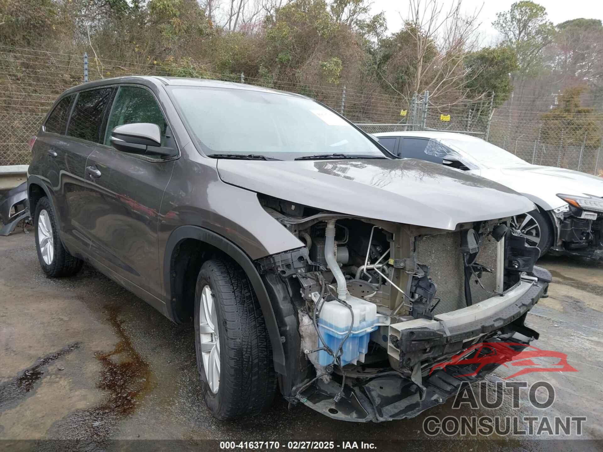 TOYOTA HIGHLANDER 2015 - 5TDZKRFH7FS098047