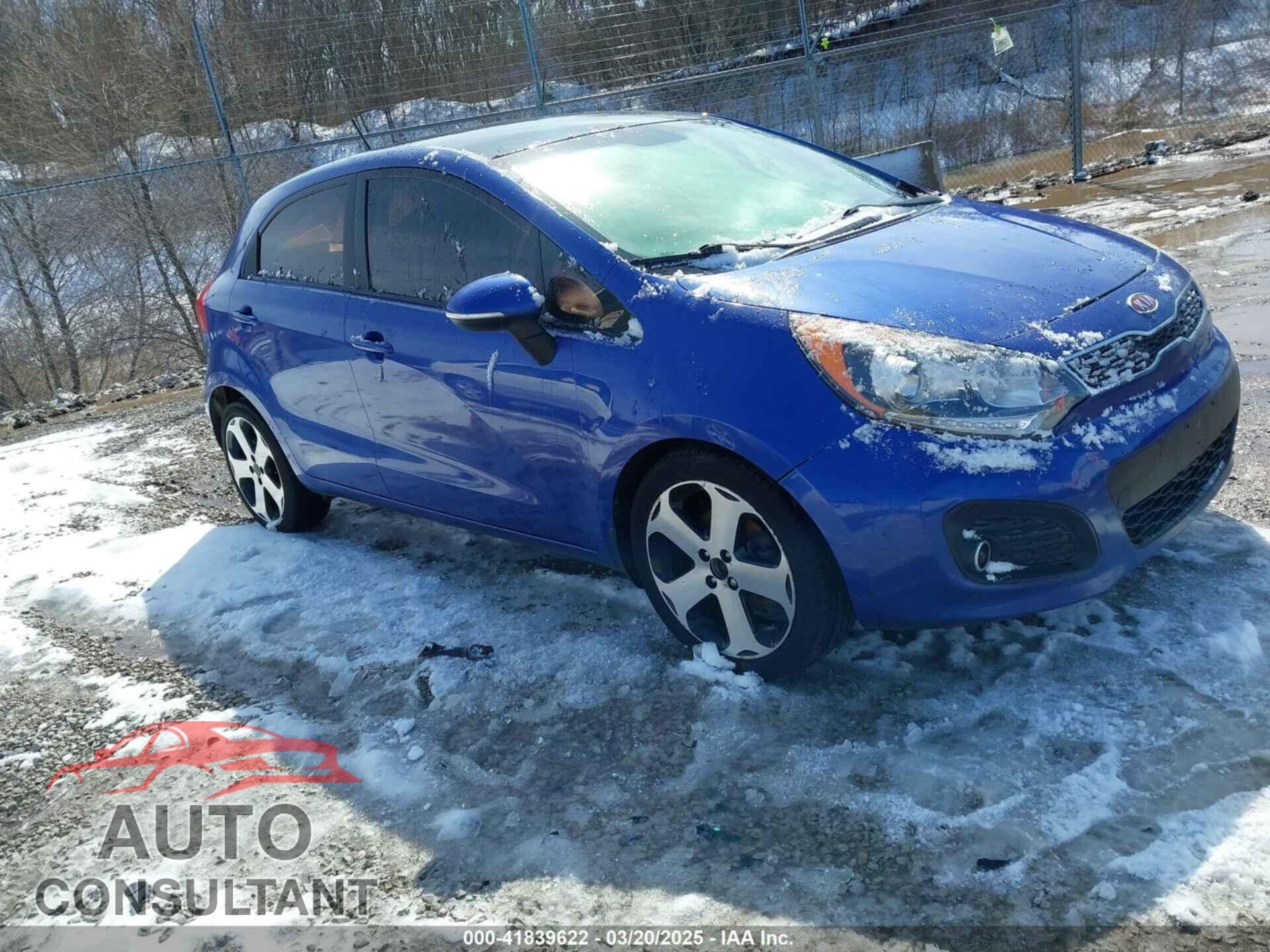 KIA RIO5 2012 - KNADN5A34C6080913