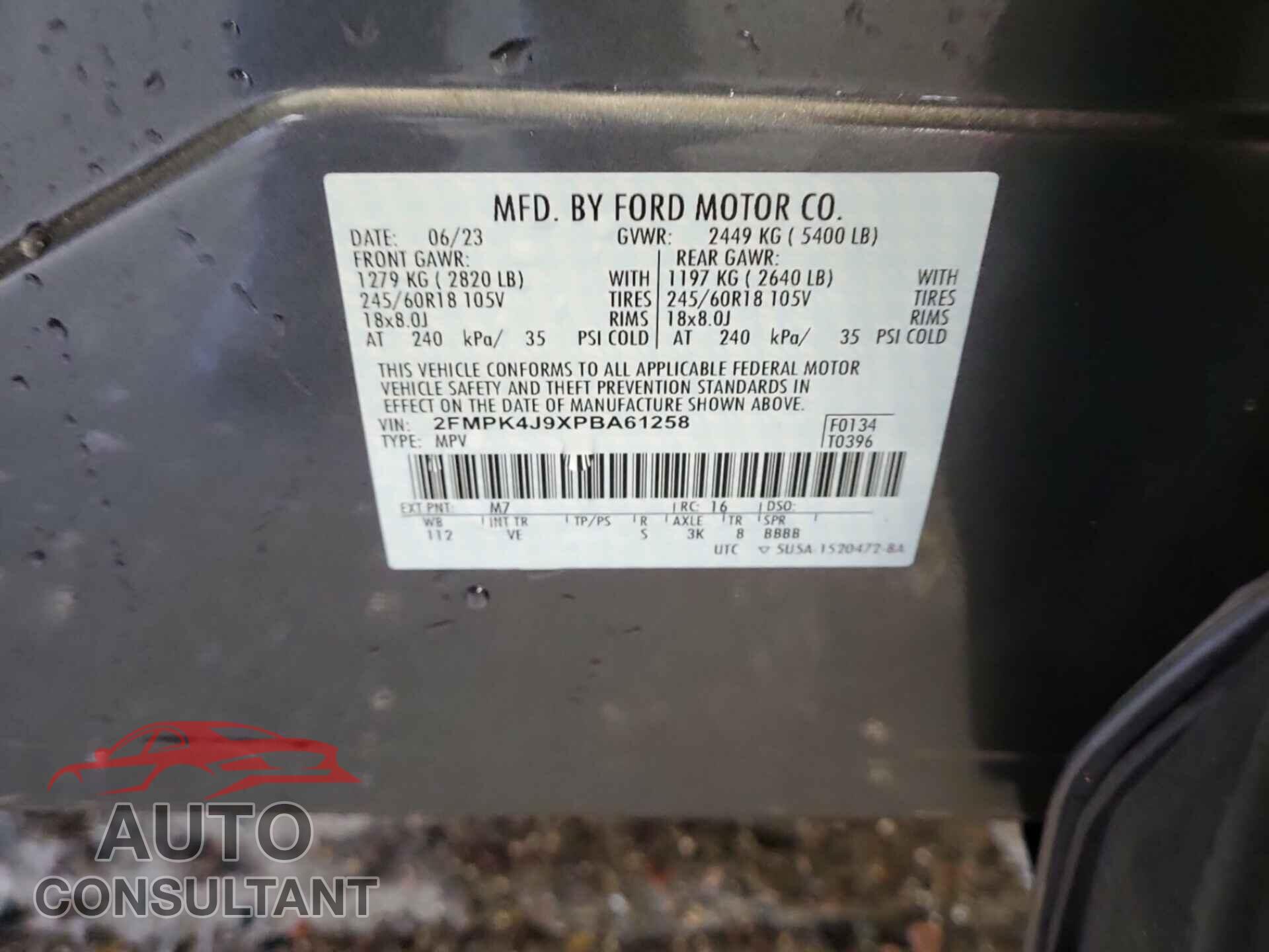 FORD EDGE 2023 - 2FMPK4J9XPBA61258