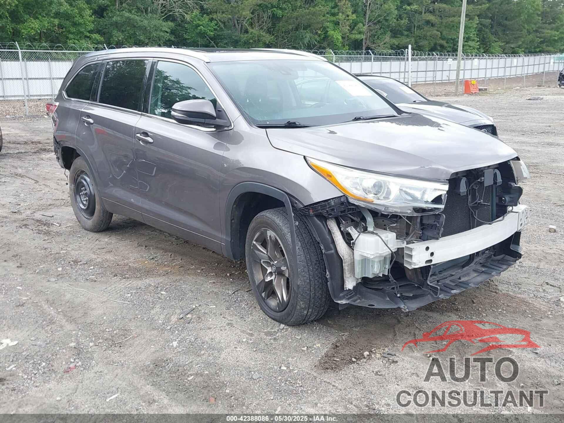 TOYOTA HIGHLANDER 2016 - 5TDYKRFH7GS155425