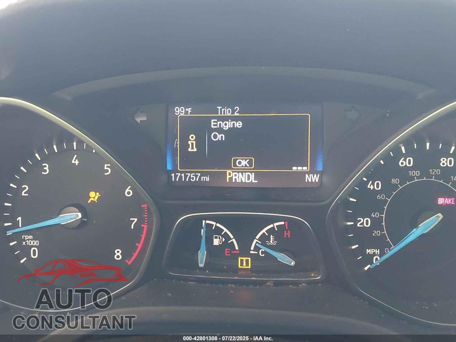 FORD FOCUS 2016 - 1FADP3F29GL304403
