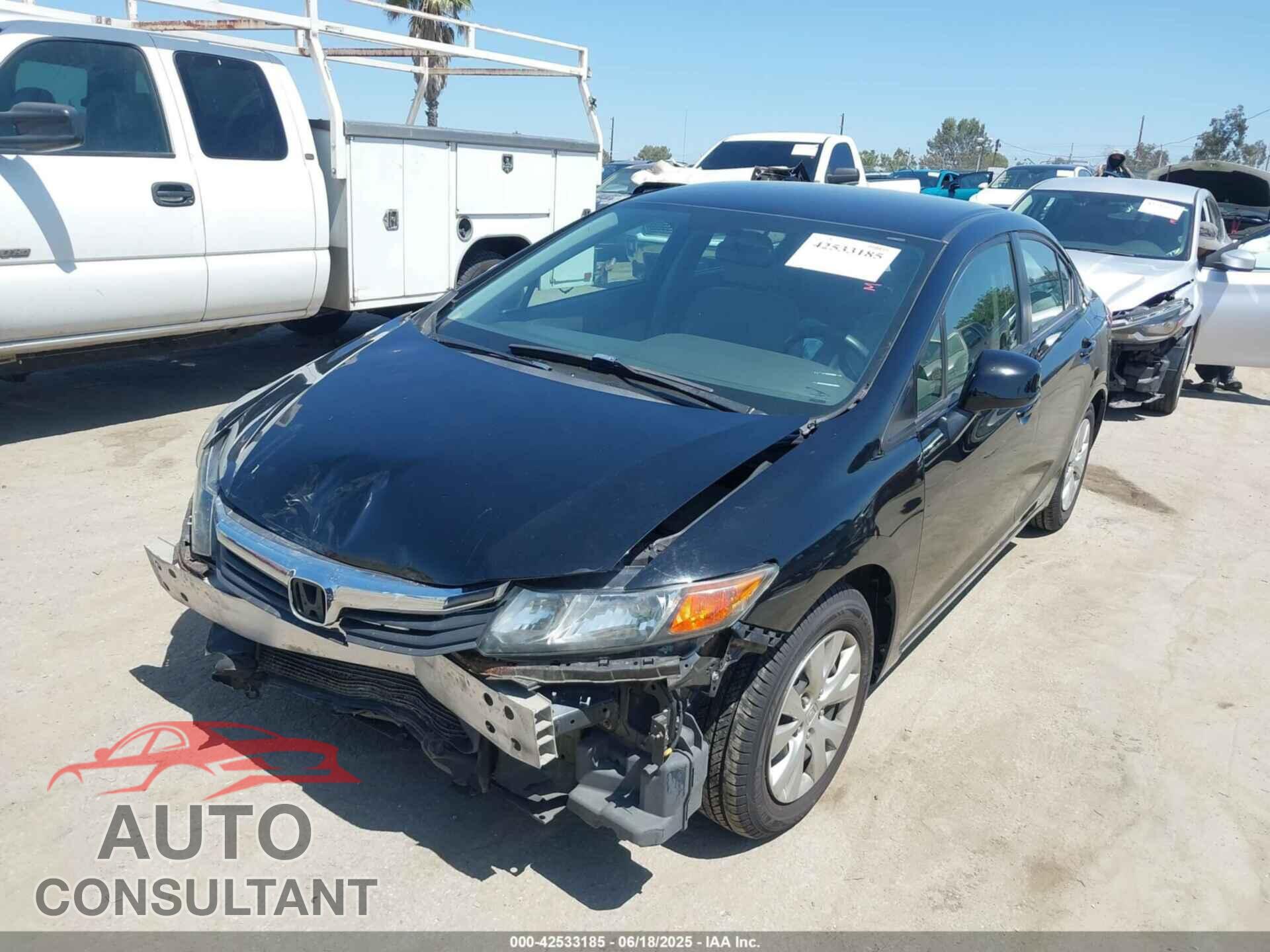 HONDA CIVIC 2012 - 19XFB2F54CE012652