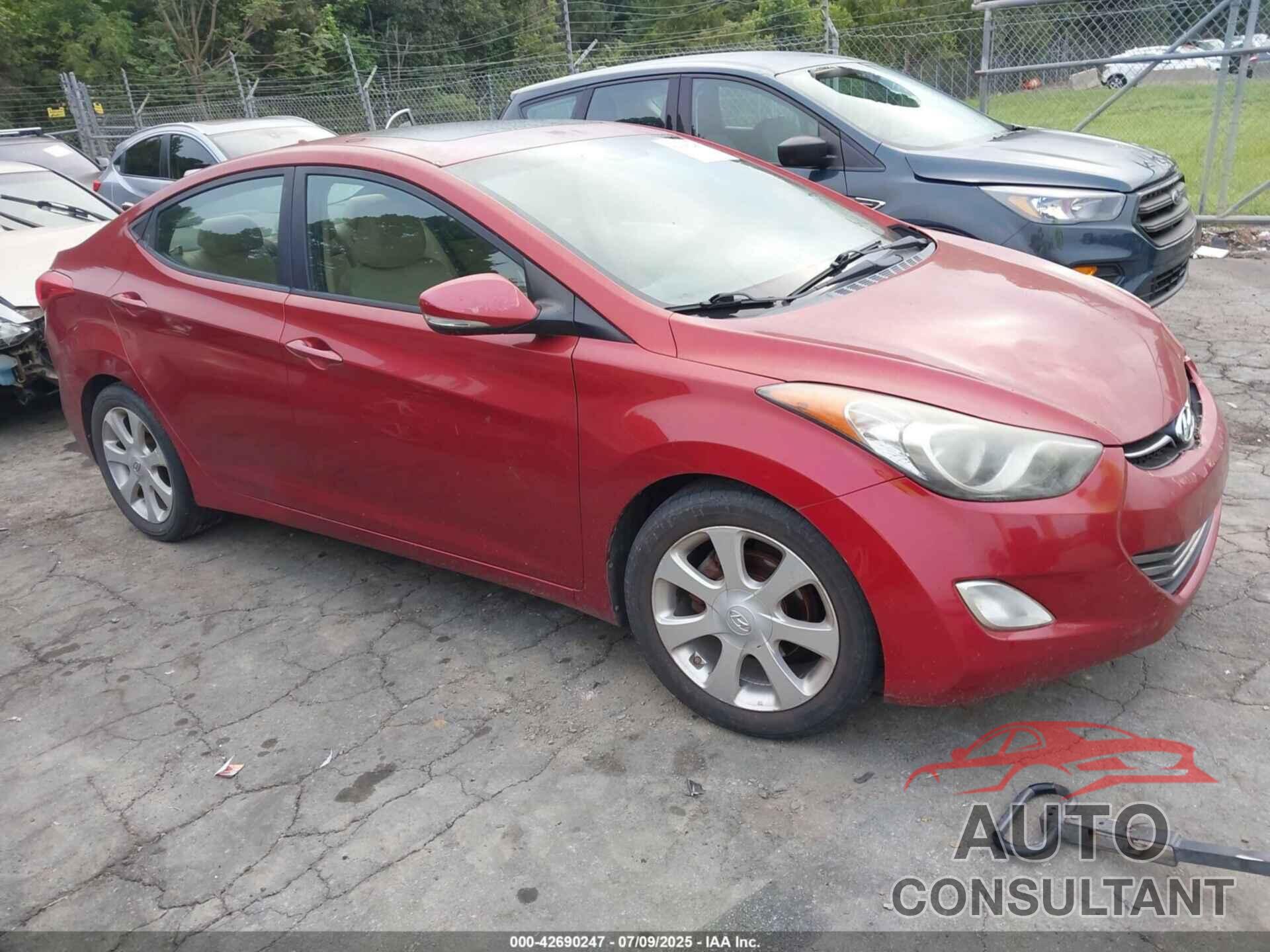 HYUNDAI ELANTRA 2012 - KMHDH4AE6CU255790