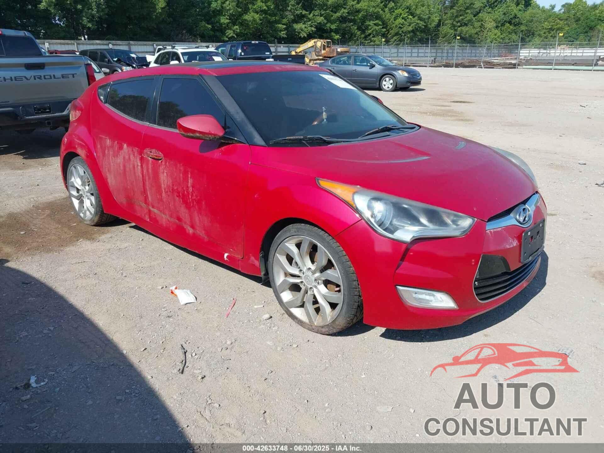 HYUNDAI VELOSTER 2012 - KMHTC6AD3CU032989