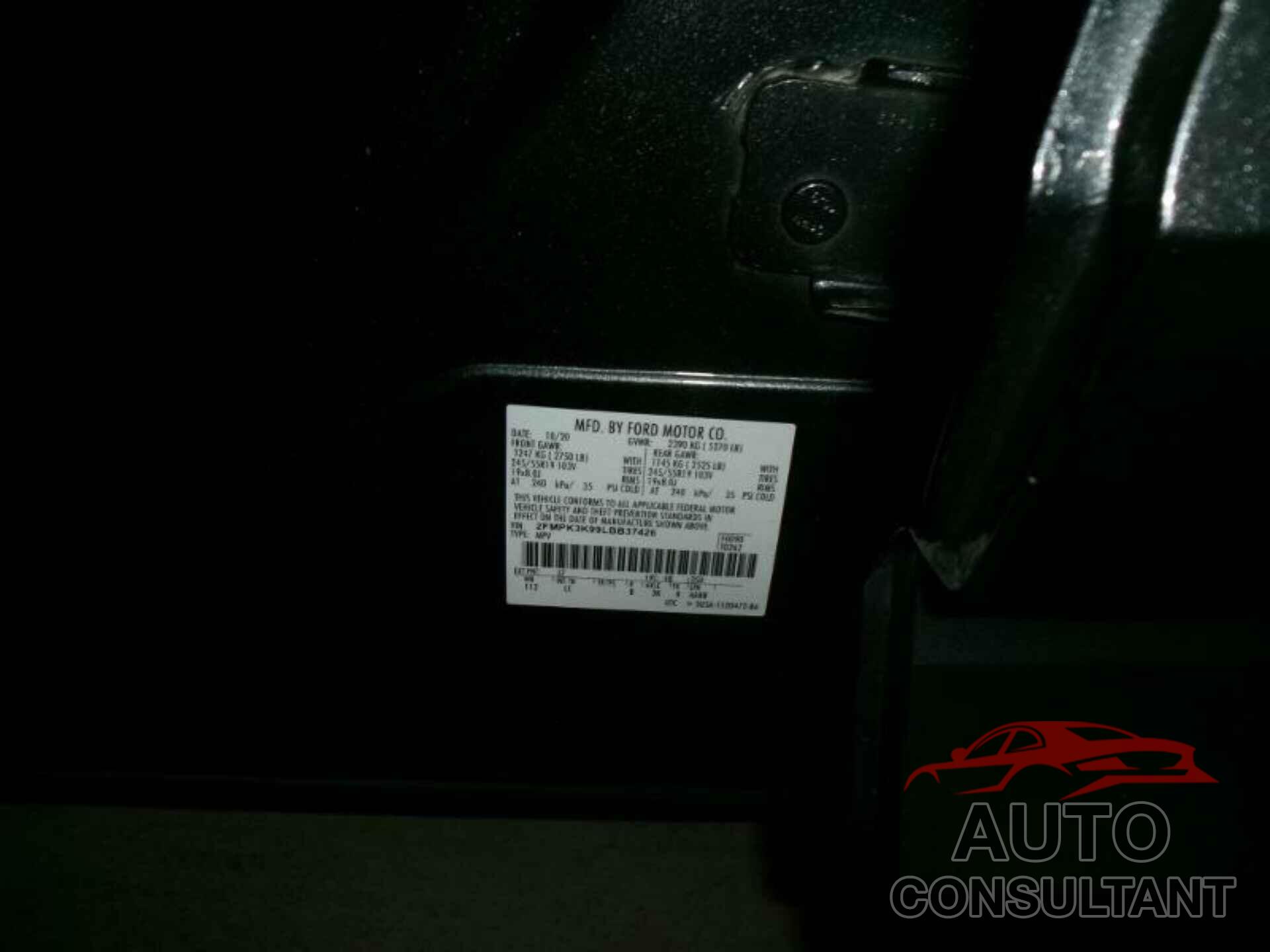 FORD EDGE 2020 - 2FMPK3K99LBB37426