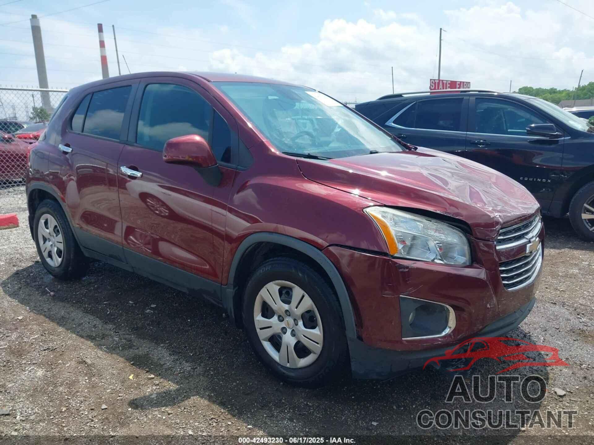 CHEVROLET TRAX 2016 - 3GNCJKSB2GL246346