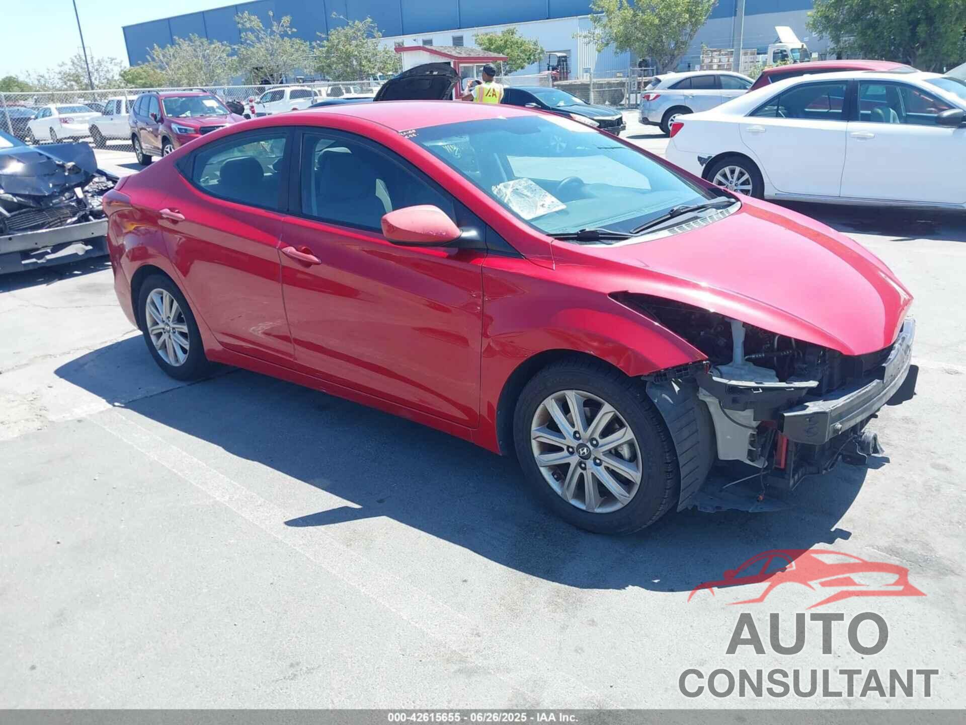 HYUNDAI ELANTRA 2015 - KMHDH4AE9FU355161