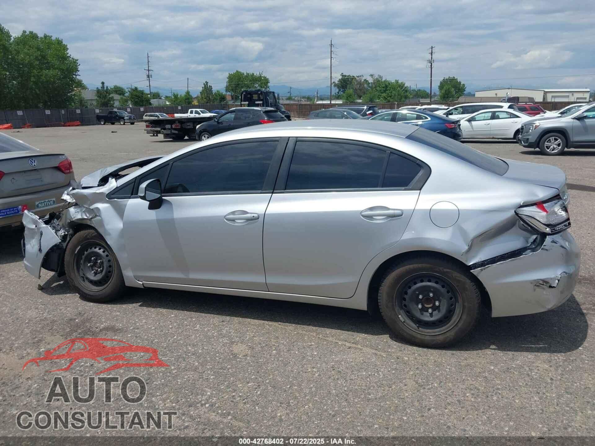 HONDA CIVIC 2013 - 19XFB2F54DE227451