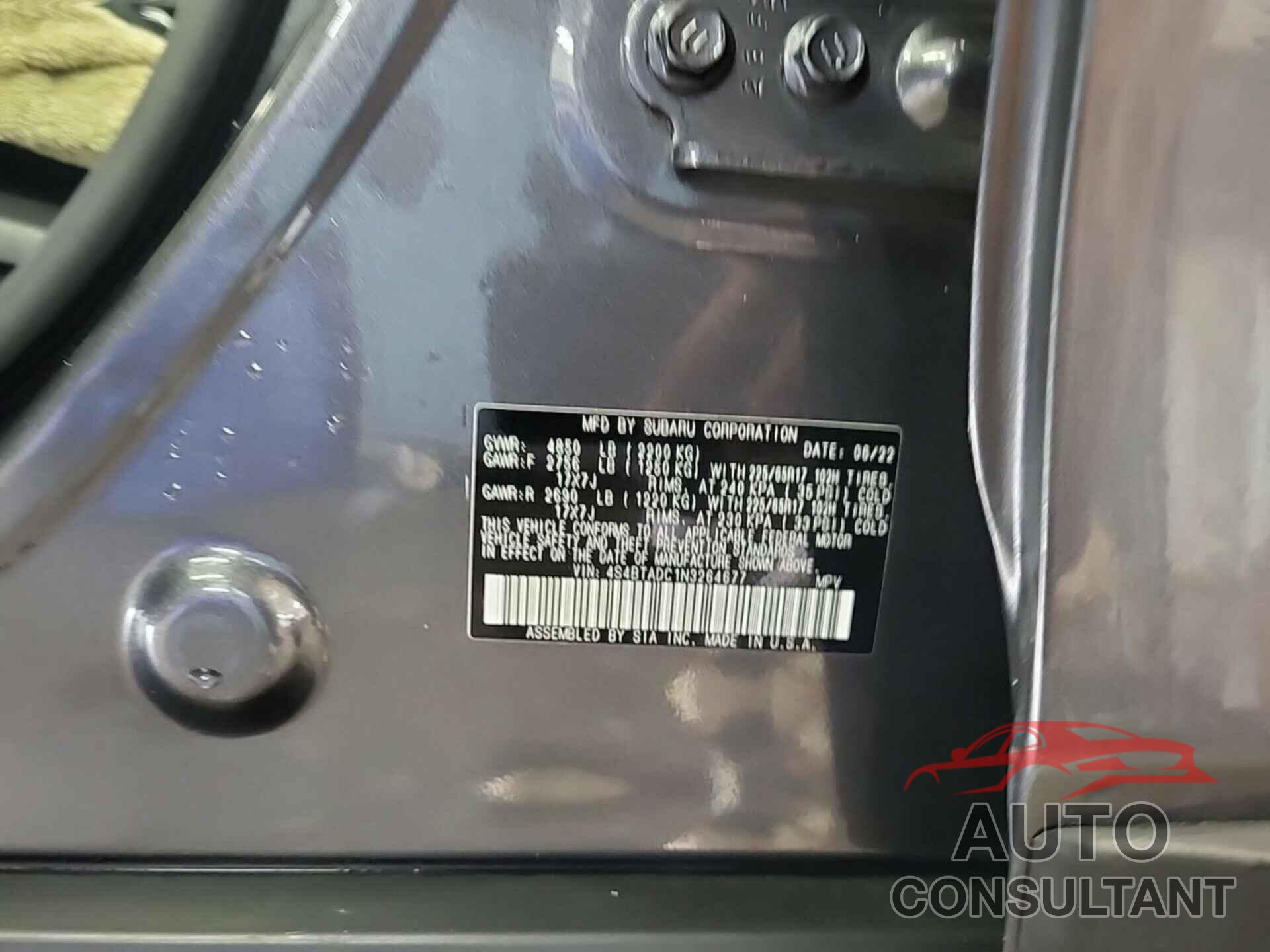 SUBARU OUTBACK 2022 - 4S4BTADC1N3264677