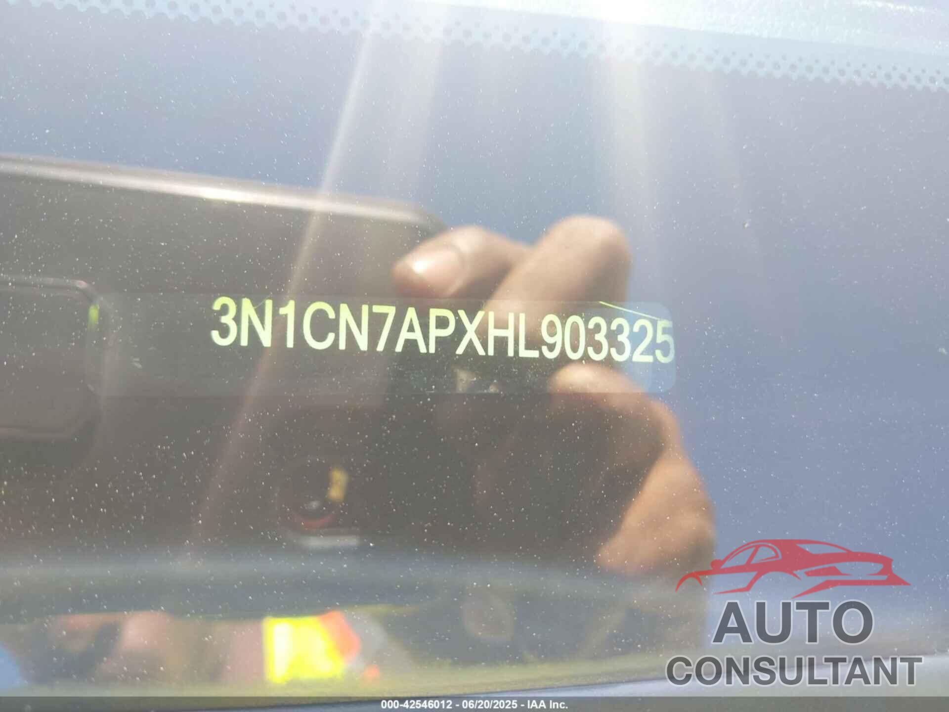 NISSAN VERSA 2017 - 3N1CN7APXHL903325
