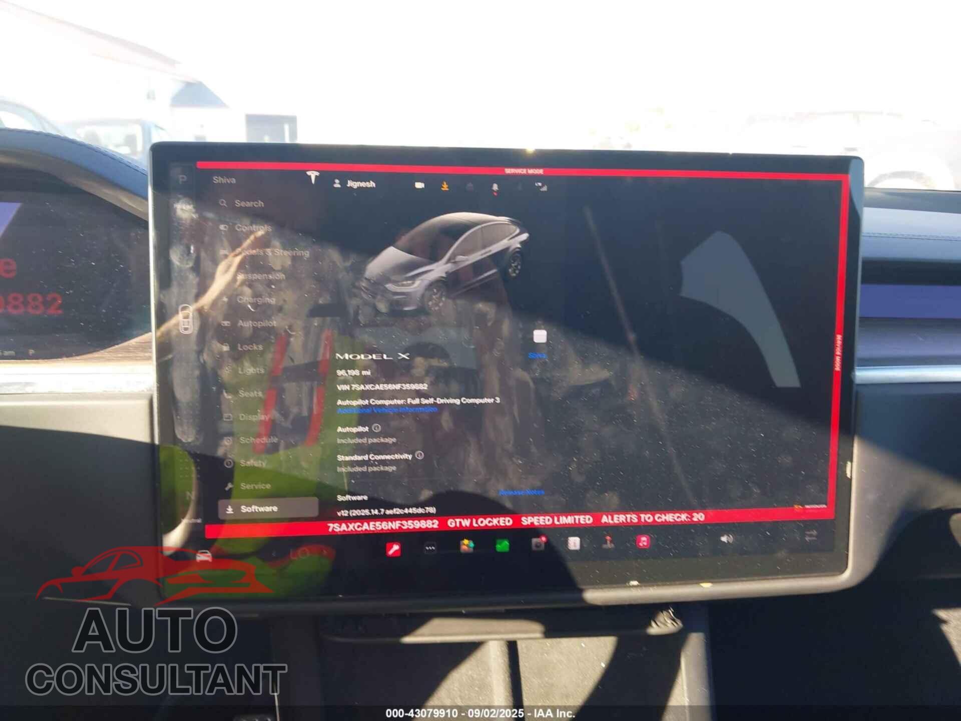 TESLA MODEL X 2022 - 7SAXCAE56NF359882