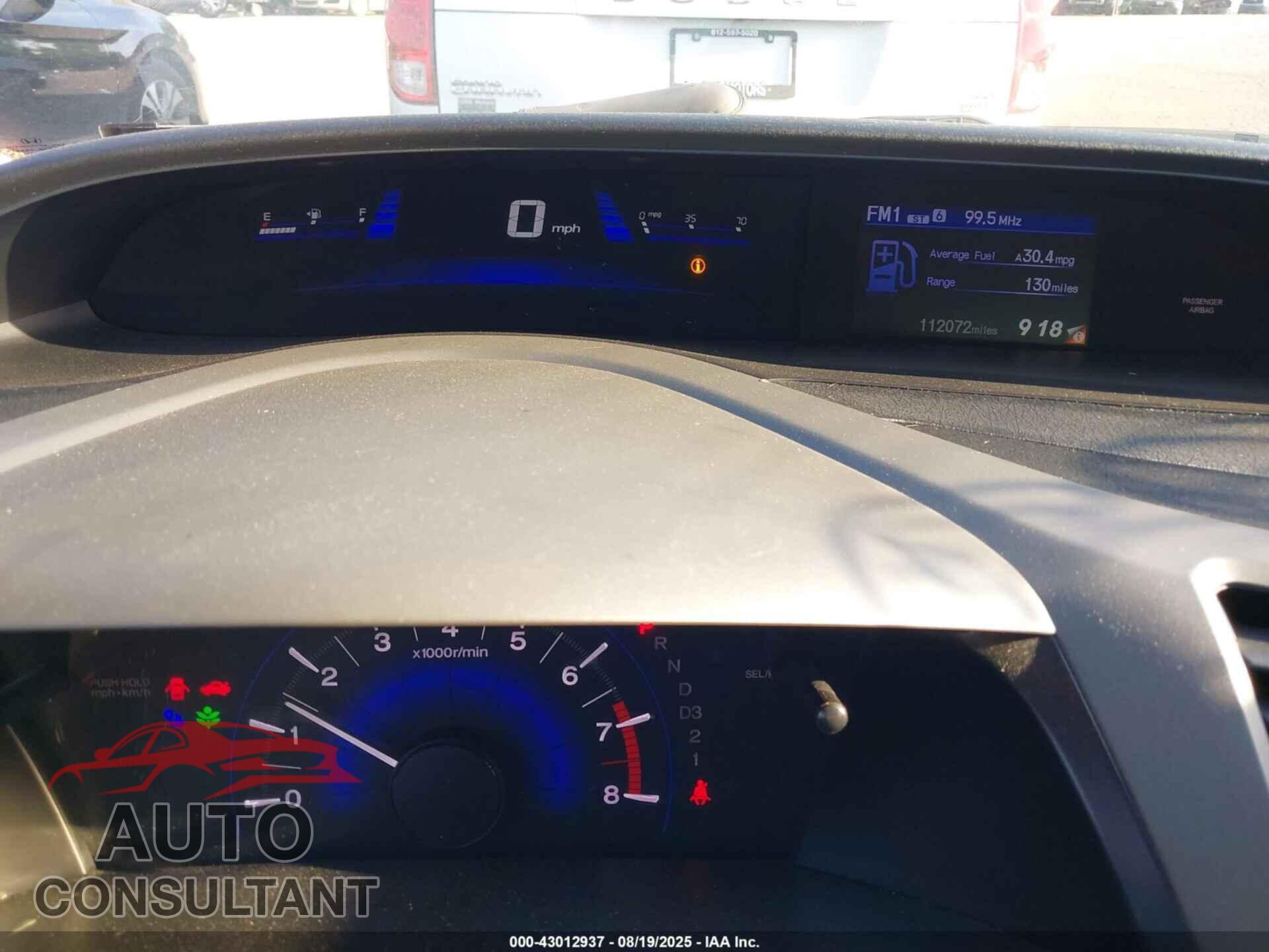 HONDA CIVIC 2012 - 19XFB2F55CE108807