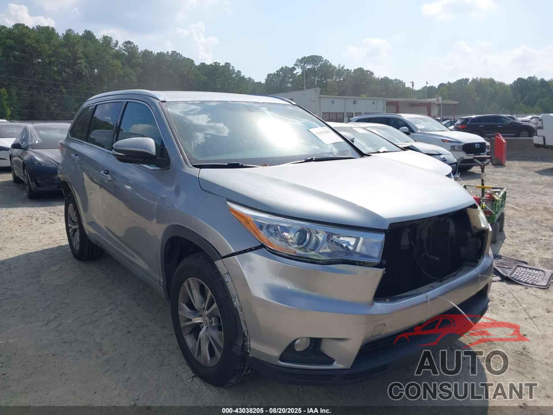 TOYOTA HIGHLANDER 2015 - 5TDKKRFH6FS086456