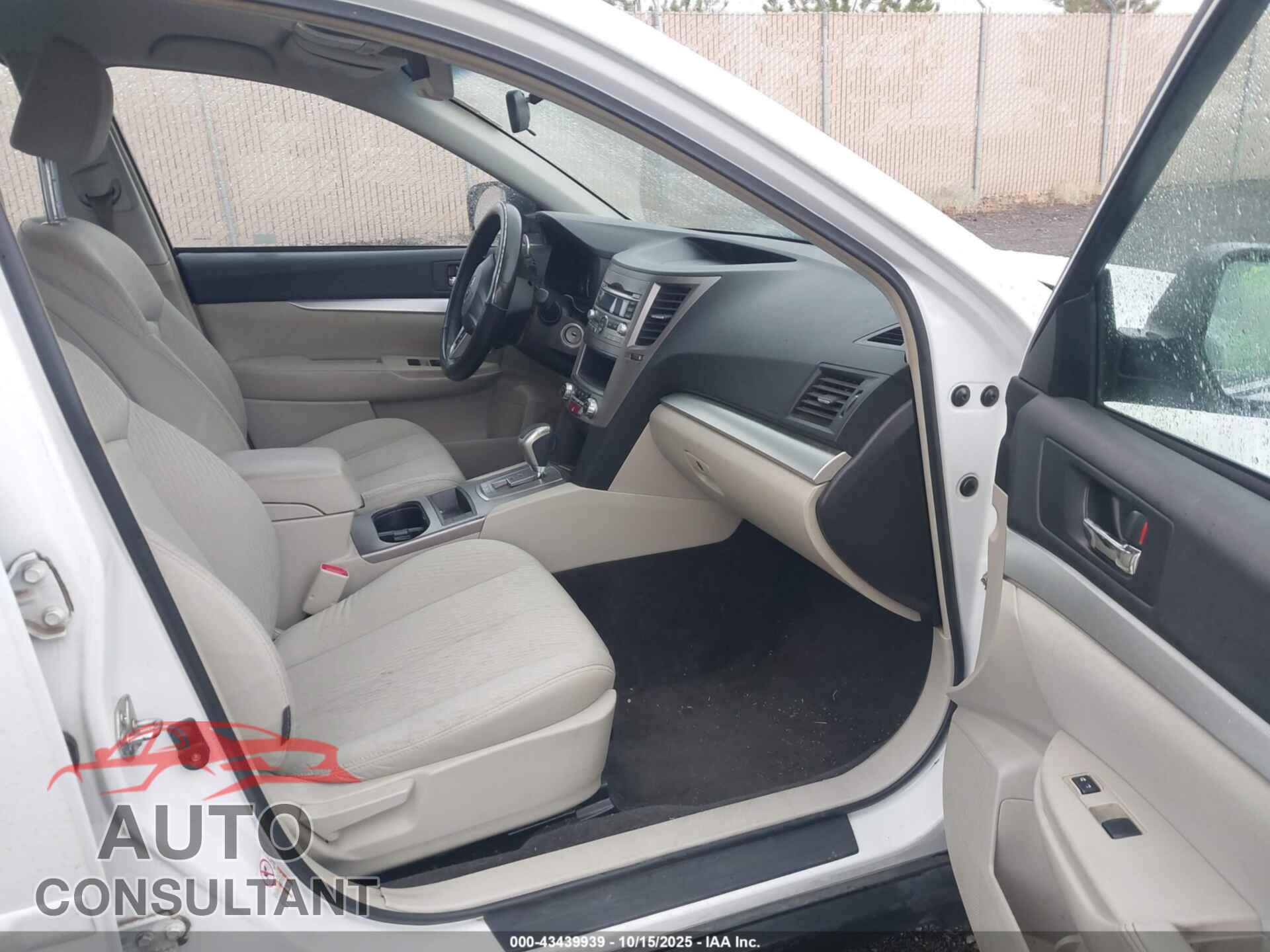 SUBARU OUTBACK 2012 - 4S4BRBAC2C3205904