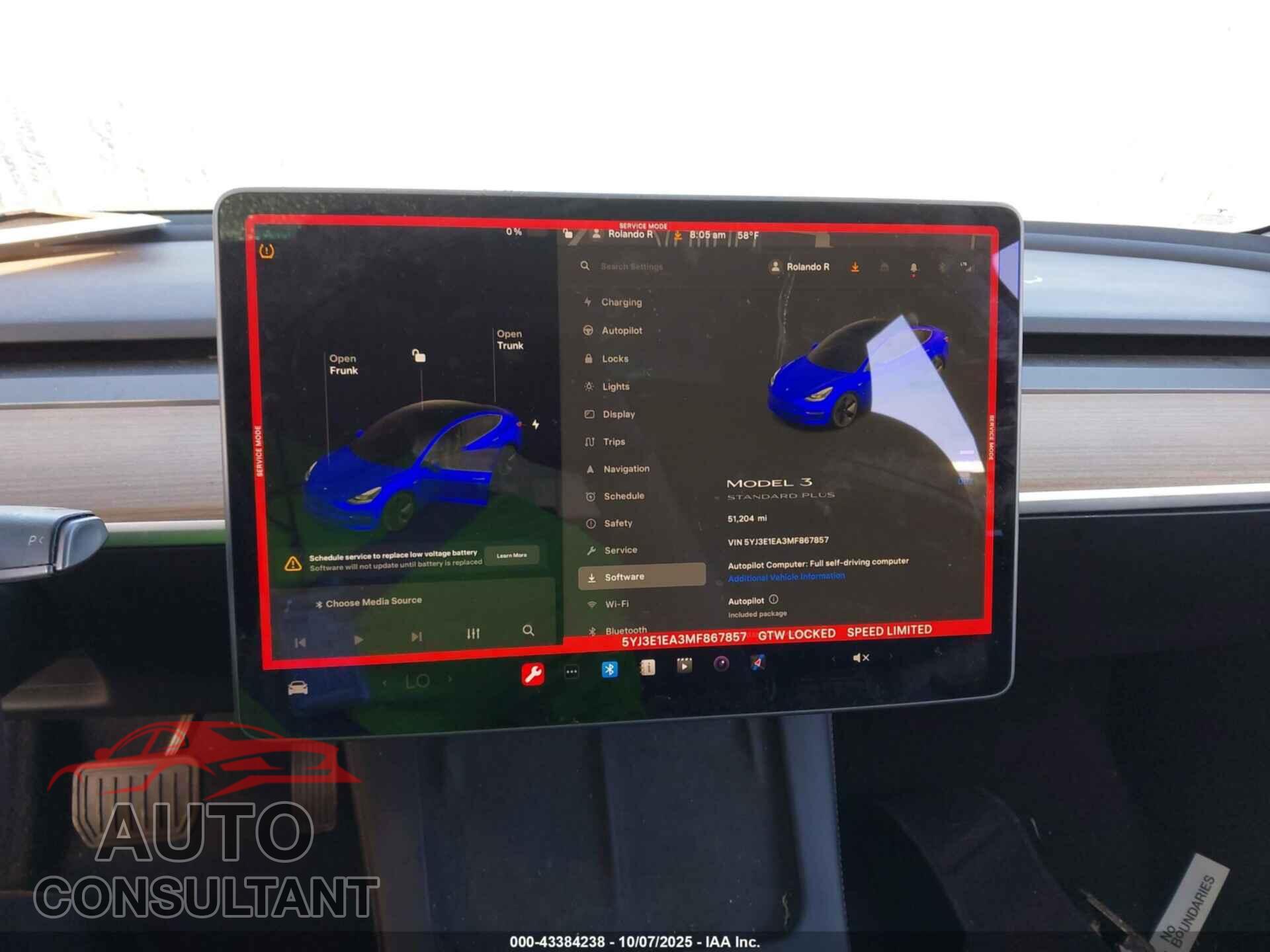 TESLA MODEL 3 2021 - 5YJ3E1EA3MF867857