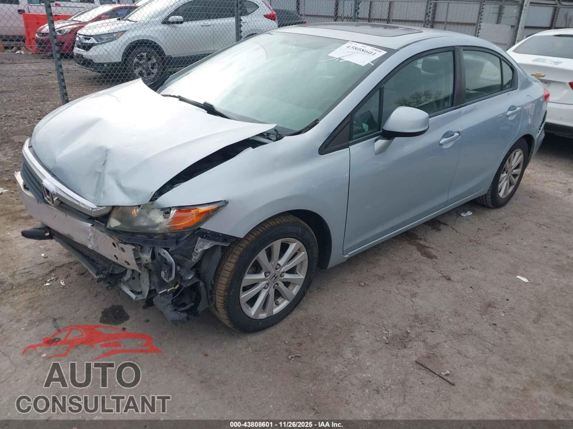 HONDA CIVIC 2012 - 19XFB2F87CE063122