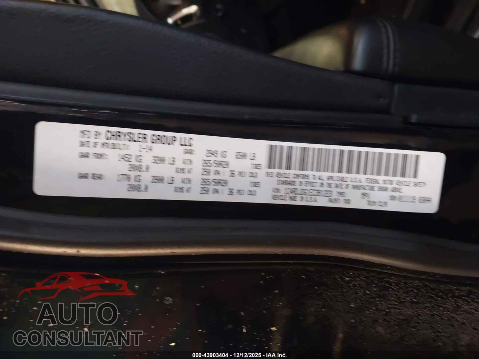 DODGE DURANGO 2014 - 1C4RDJDG1EC391223