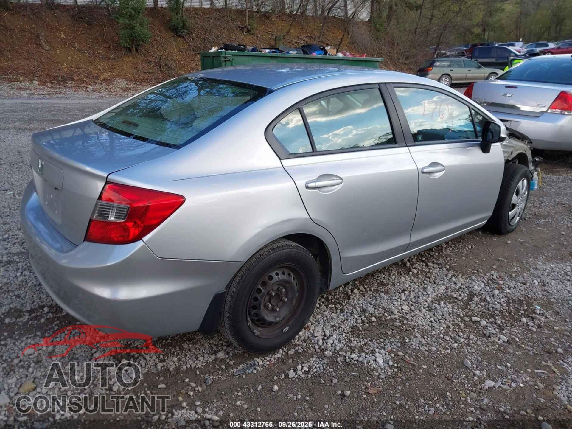 HONDA CIVIC 2012 - 19XFB2F59CE092224