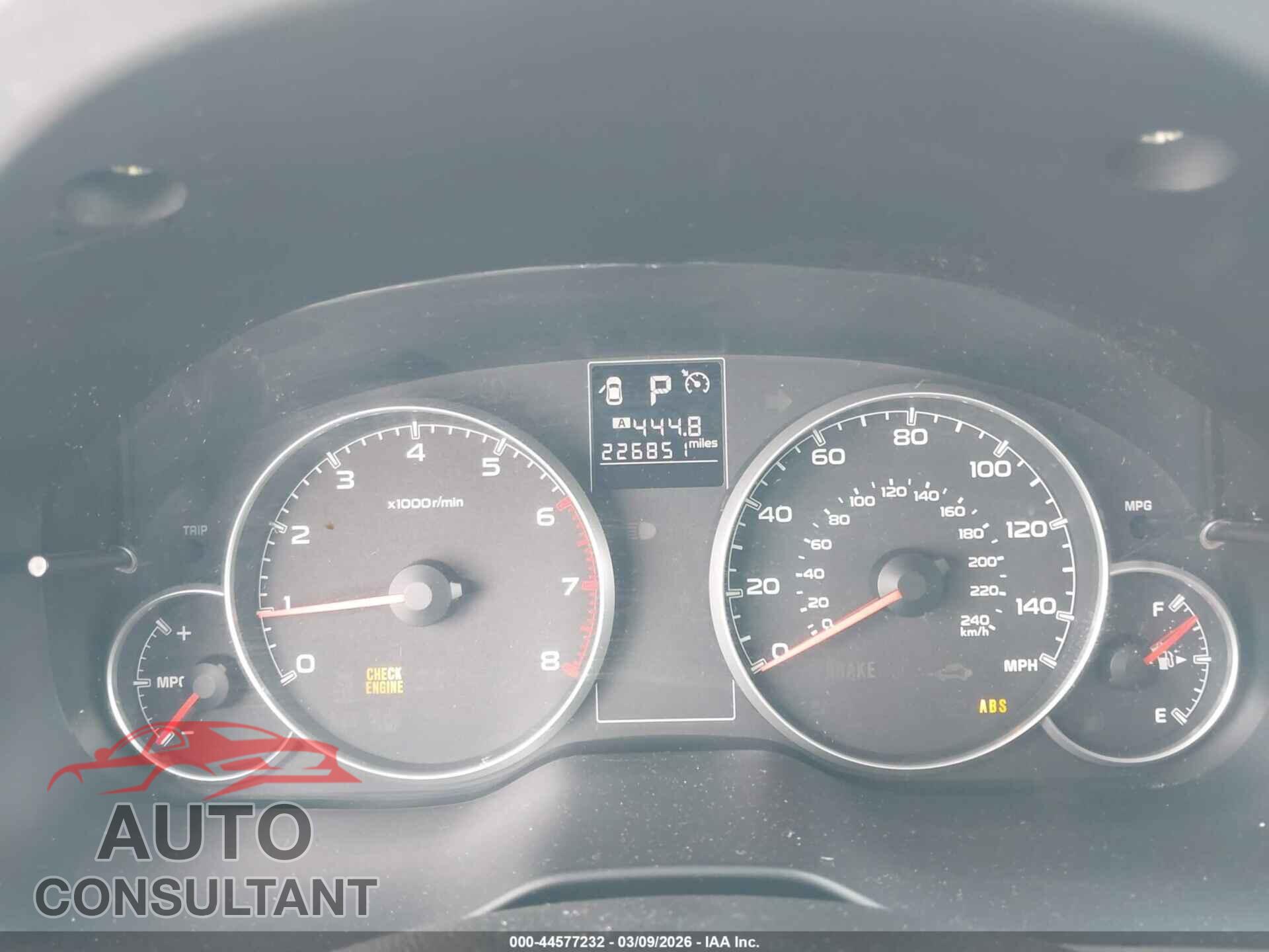 SUBARU OUTBACK 2013 - 4S4BRBCC8D3316052