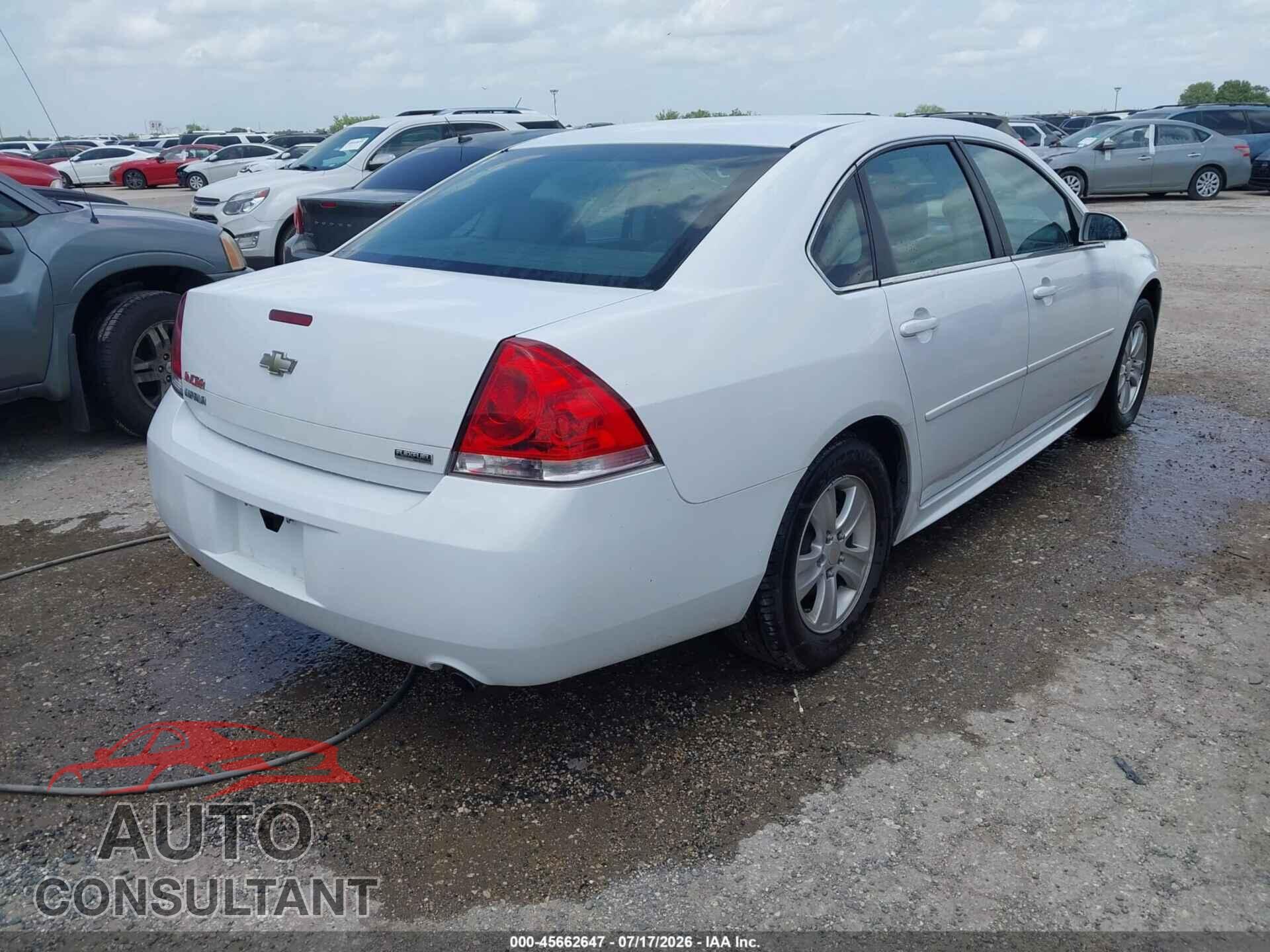 CHEVROLET IMPALA 2012 - 2G1WF5E38C1148956