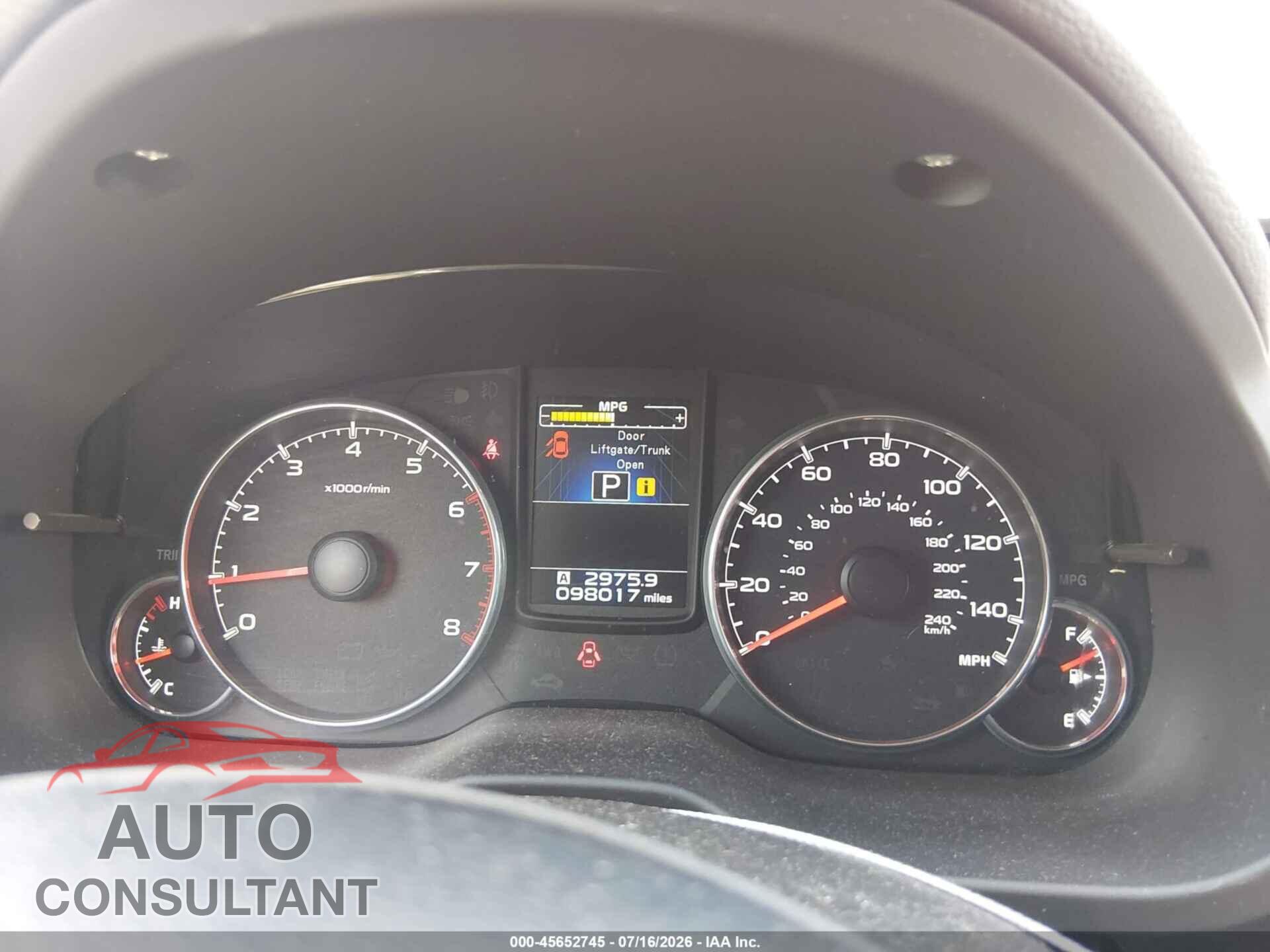 SUBARU OUTBACK 2014 - 4S4BRCLC4E3220782