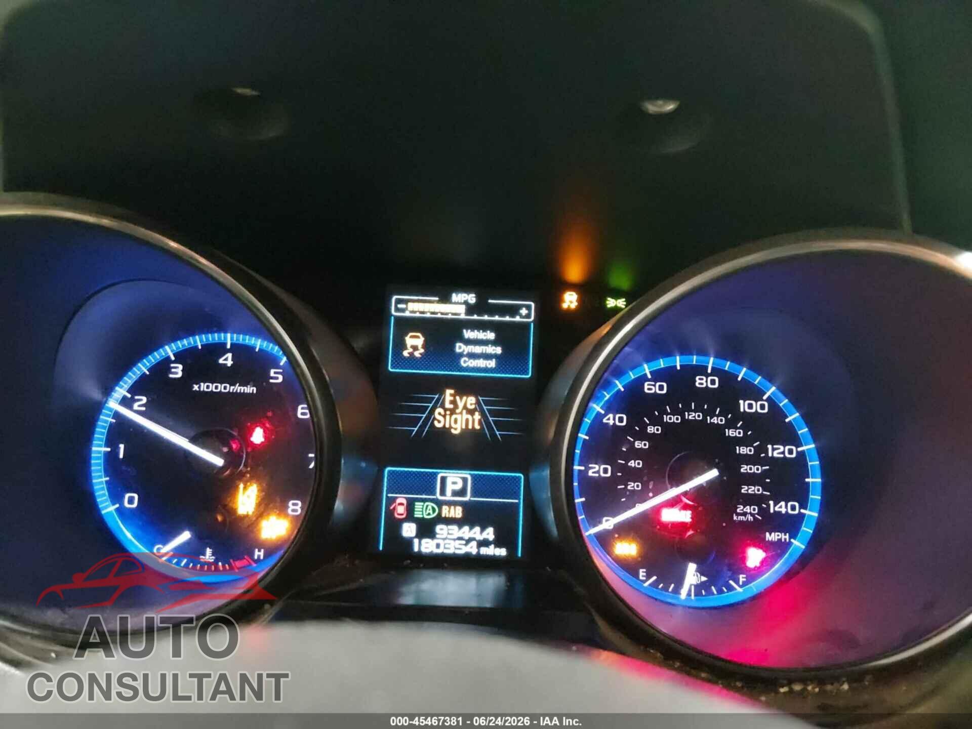 SUBARU OUTBACK 2017 - 4S4BSANC1H3217073
