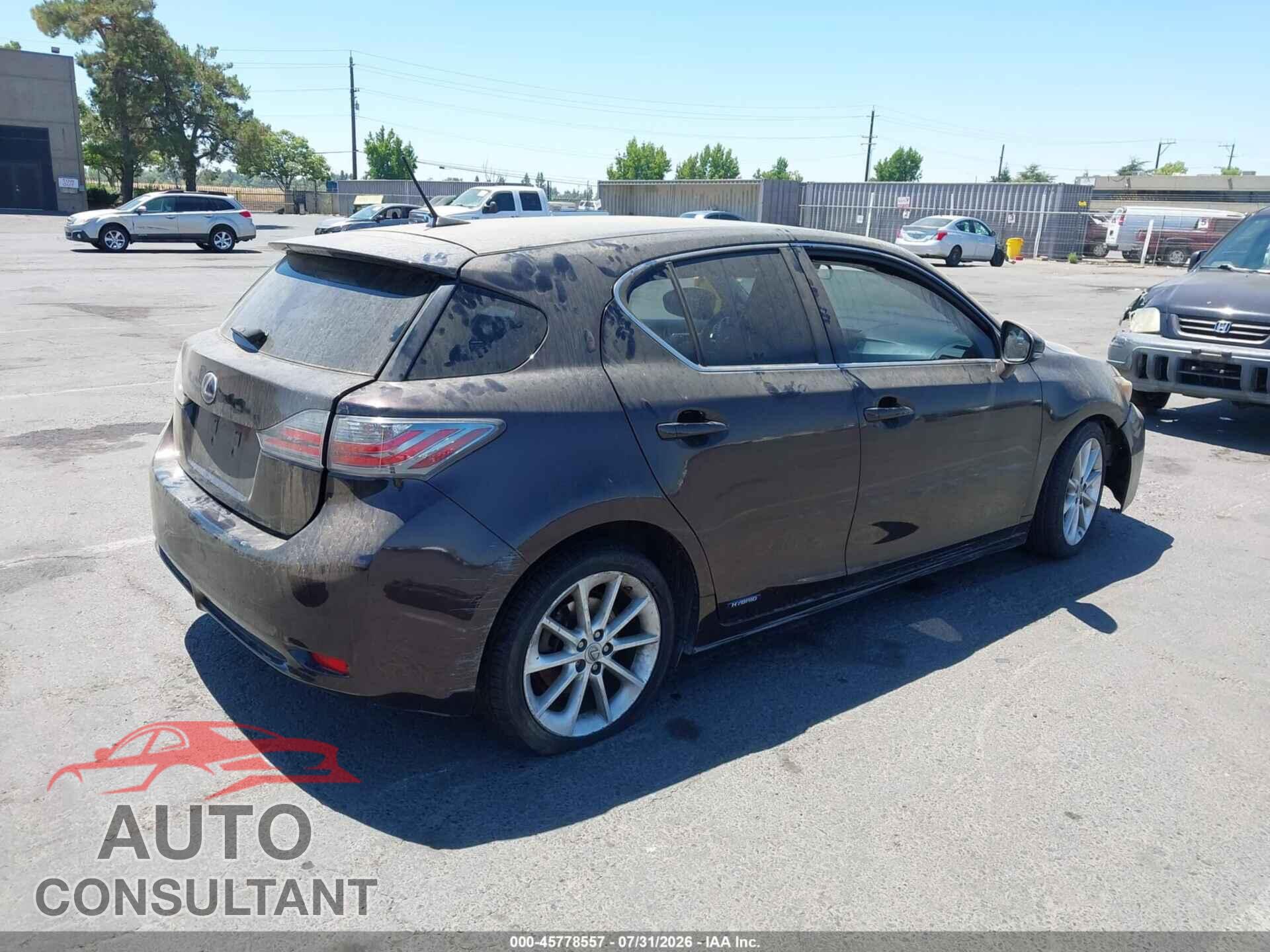 LEXUS CT 200H 2012 - JTHKD5BH5C2107498