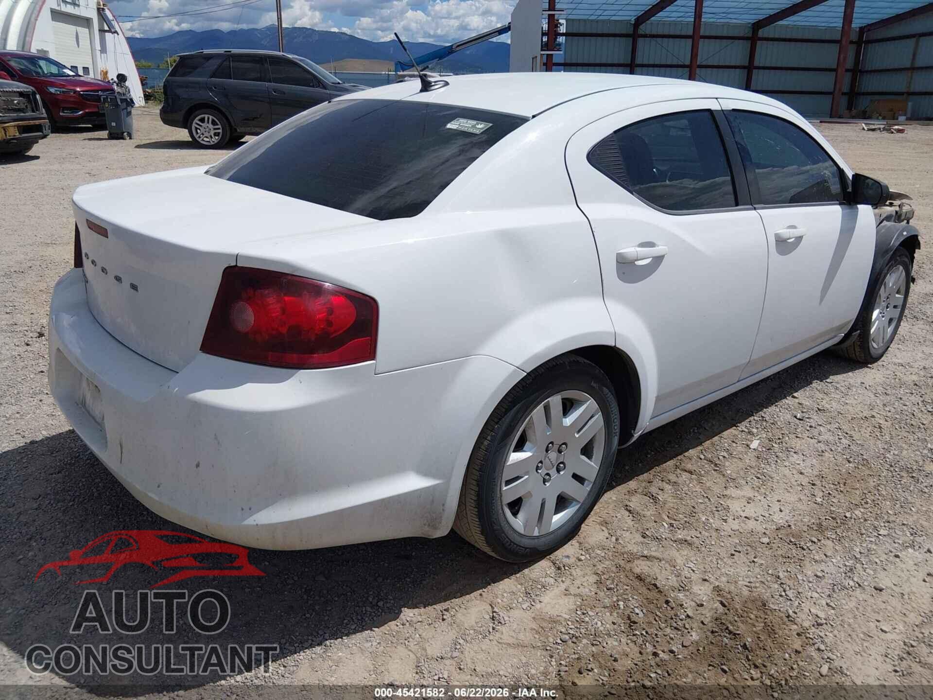 DODGE AVENGER 2013 - 1C3CDZAB8DN530929