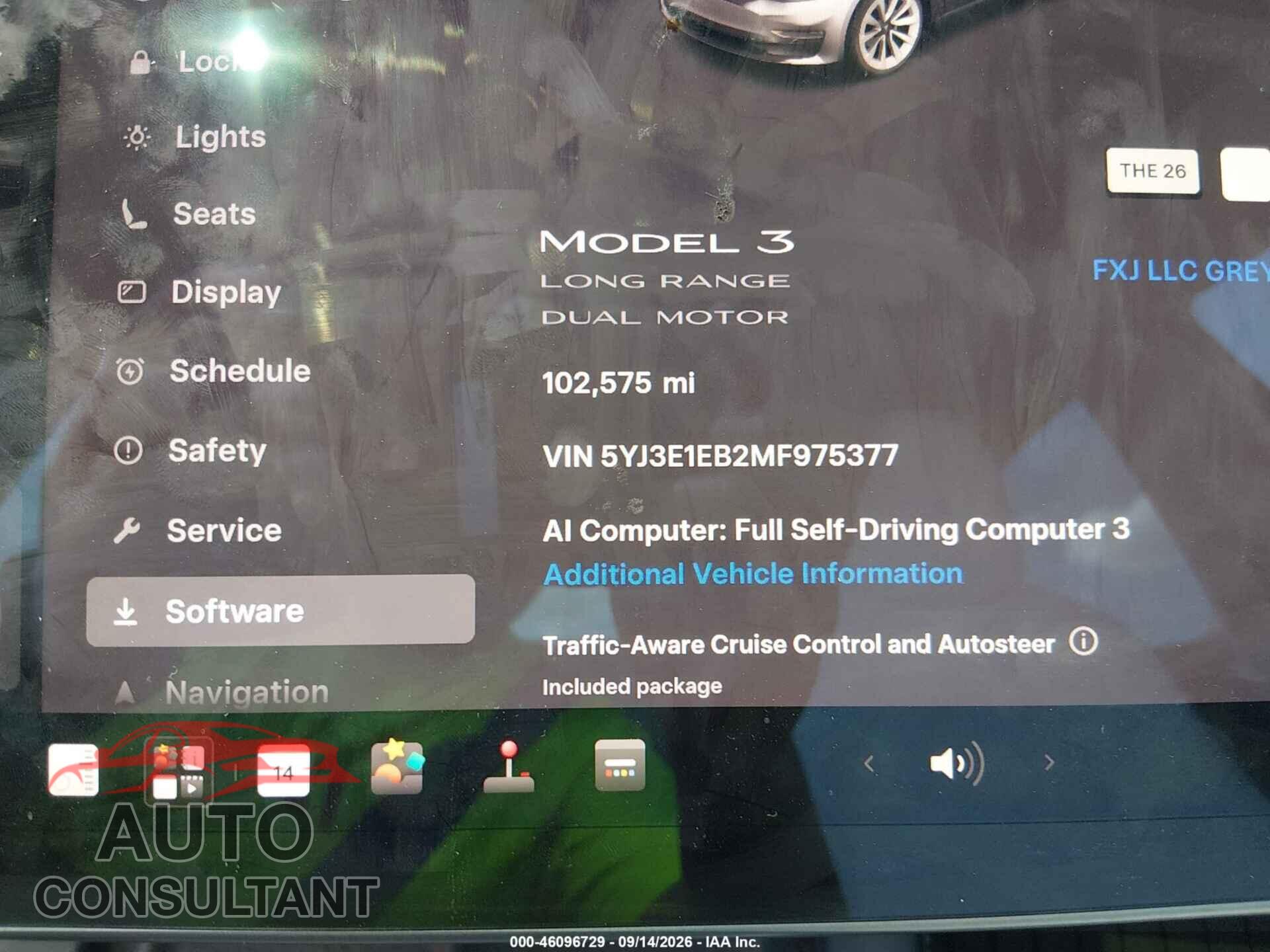 TESLA MODEL 3 2021 - 5YJ3E1EB2MF975377