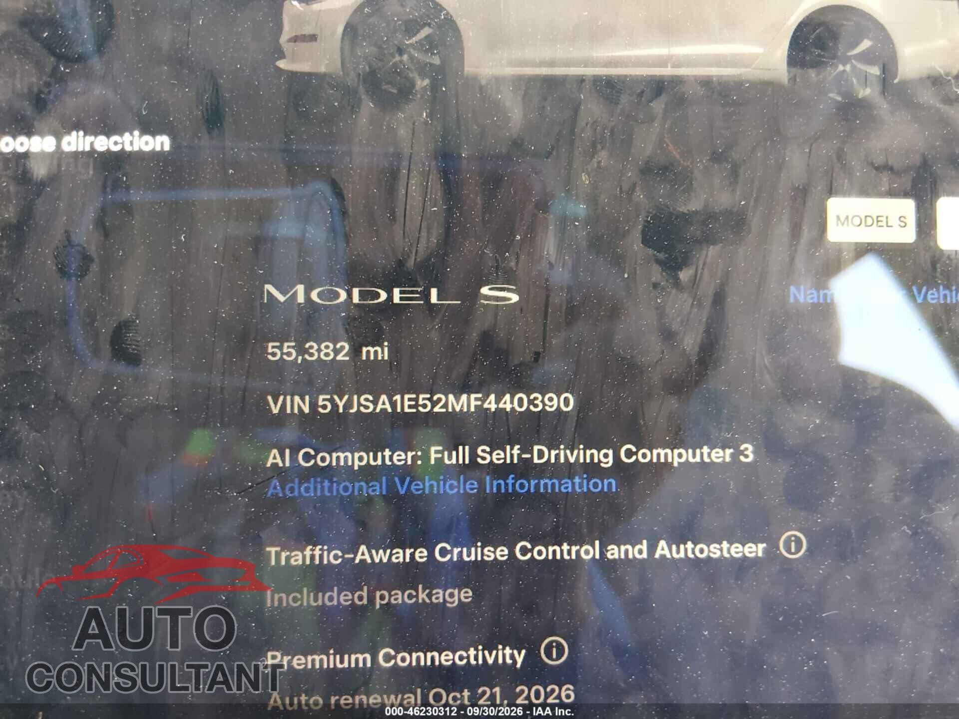TESLA MODEL S 2021 - 5YJSA1E52MF440390