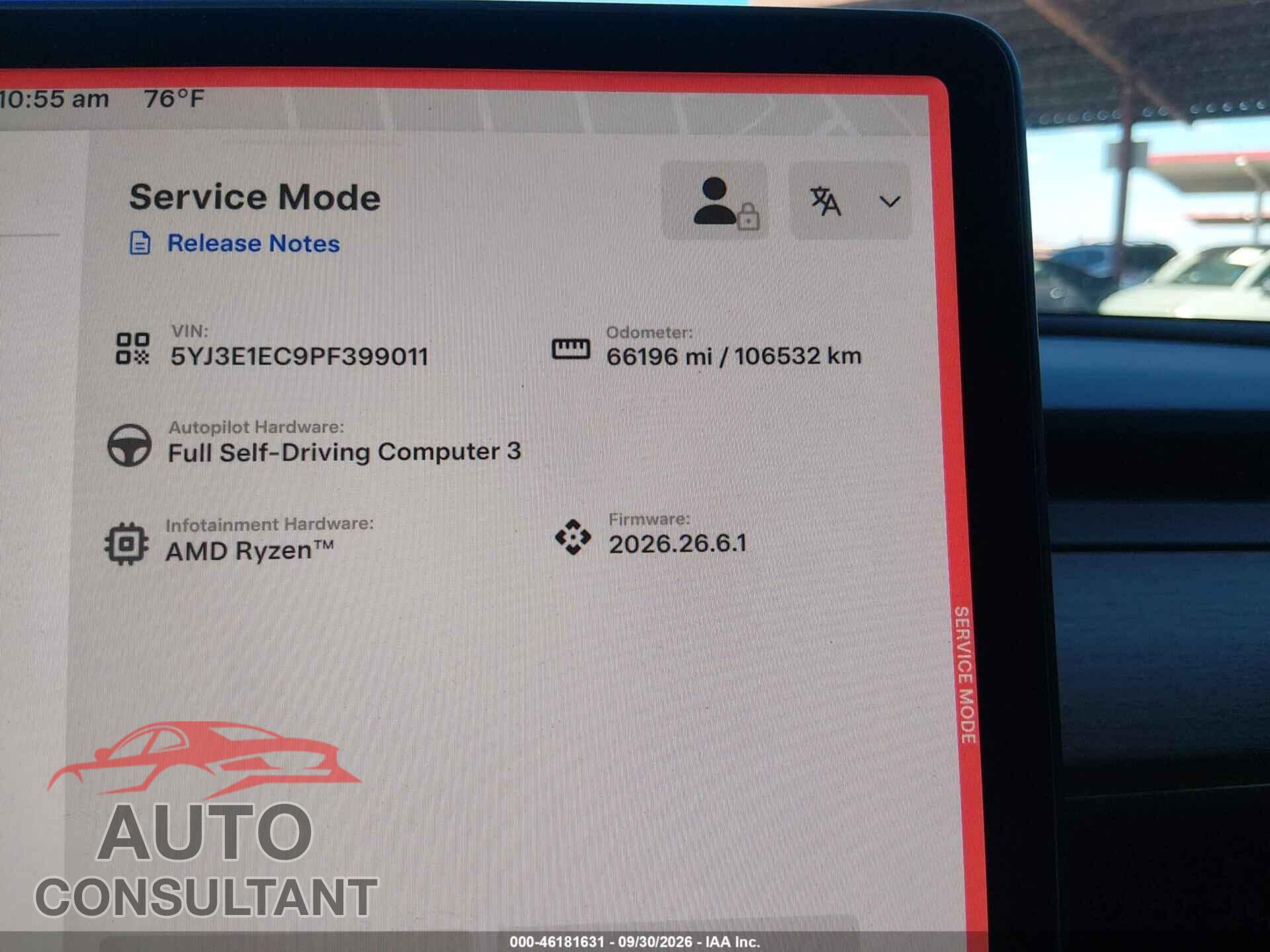 TESLA MODEL 3 2023 - 5YJ3E1EC9PF399011