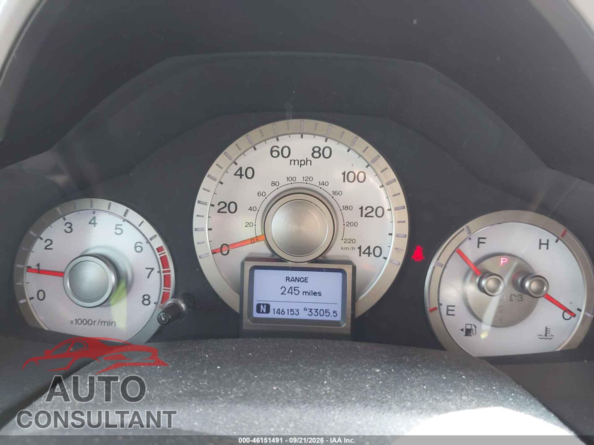 HONDA PILOT 2011 - 5FNYF3H93BB052104