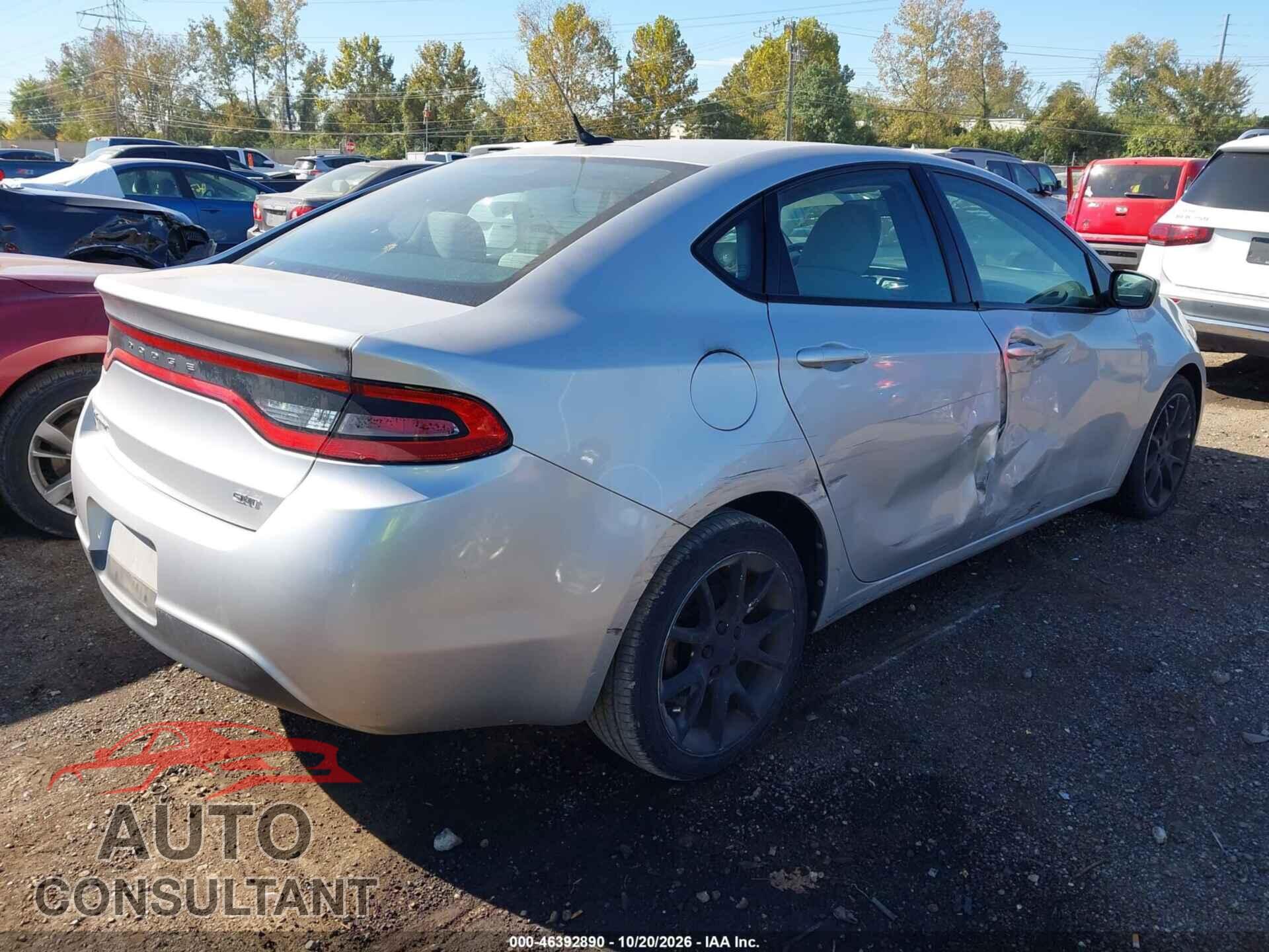 DODGE DART 2013 - 1C3CDFBA0DD117865