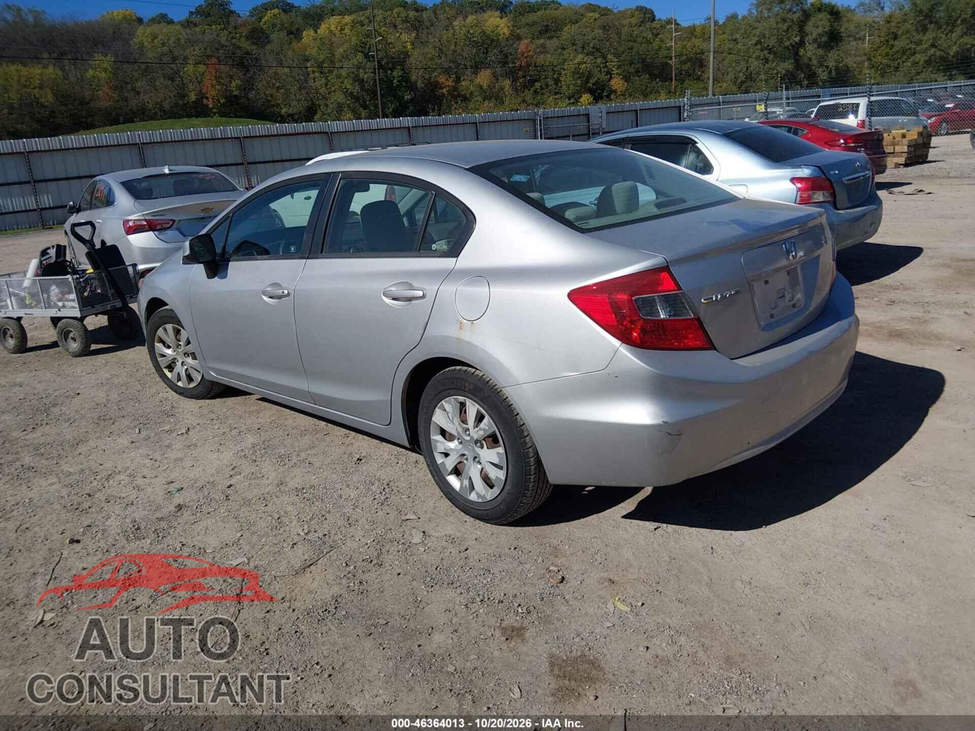 HONDA CIVIC 2012 - 19XFB2F54CE072737