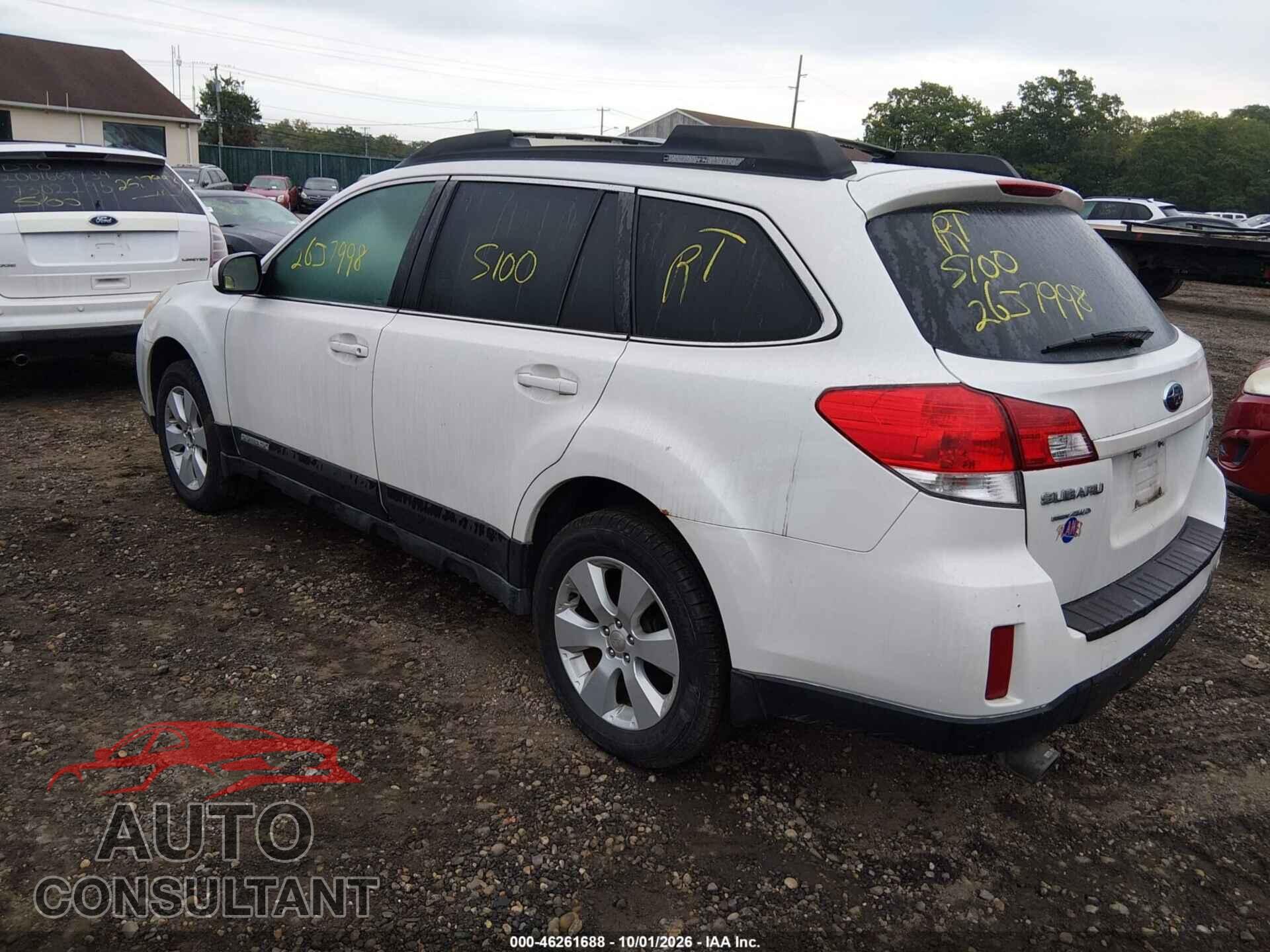 SUBARU OUTBACK 2010 - 4S4BRBGC1A3338609