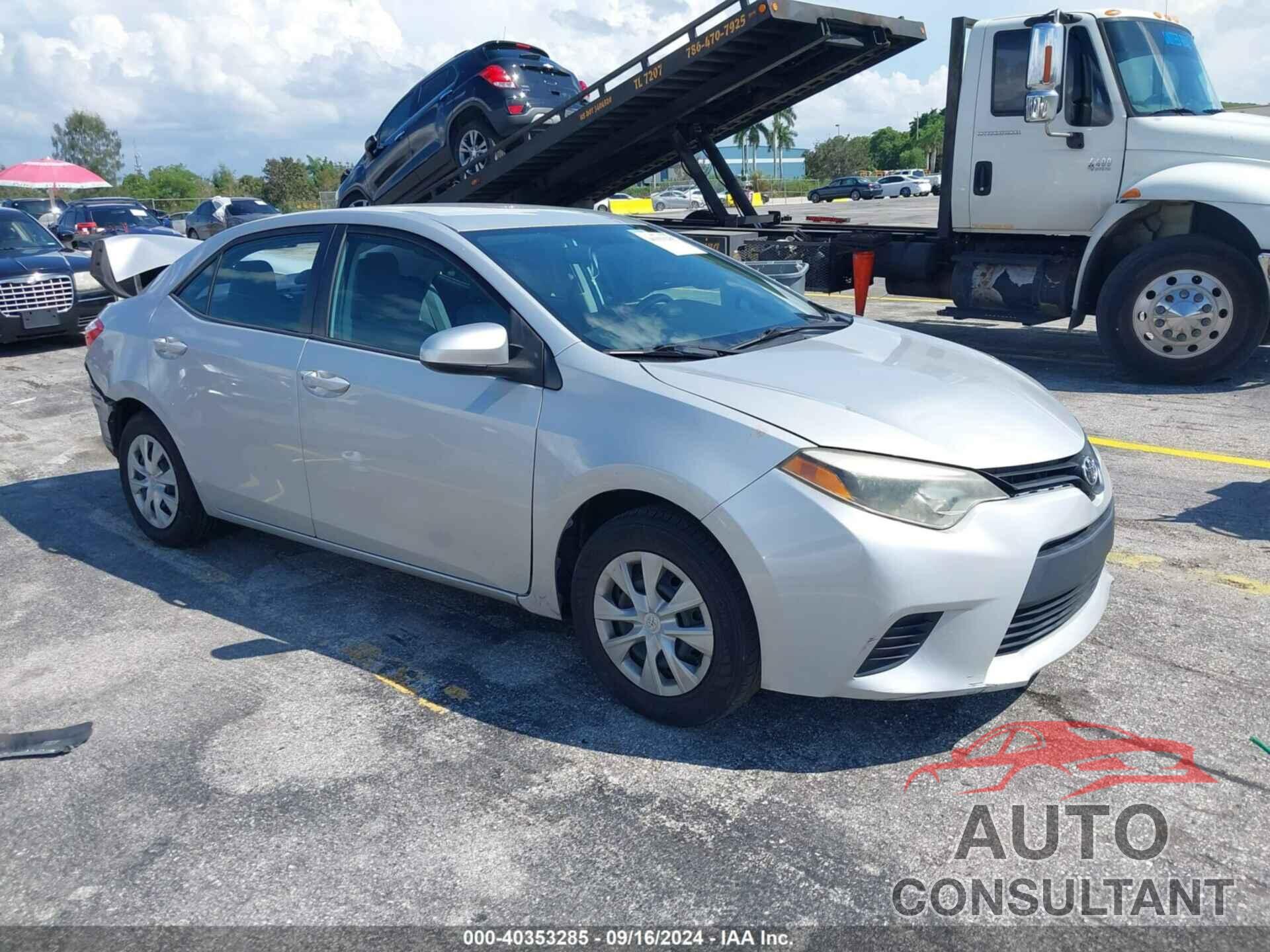 TOYOTA COROLLA 2016 - 2T1BURHE7GC500450