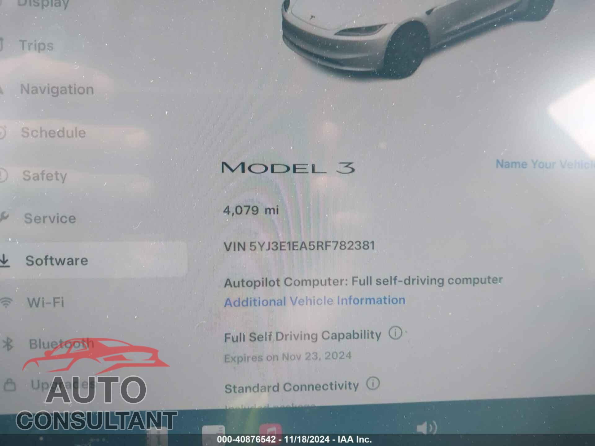 TESLA MODEL 3 2024 - 5YJ3E1EA5RF782381