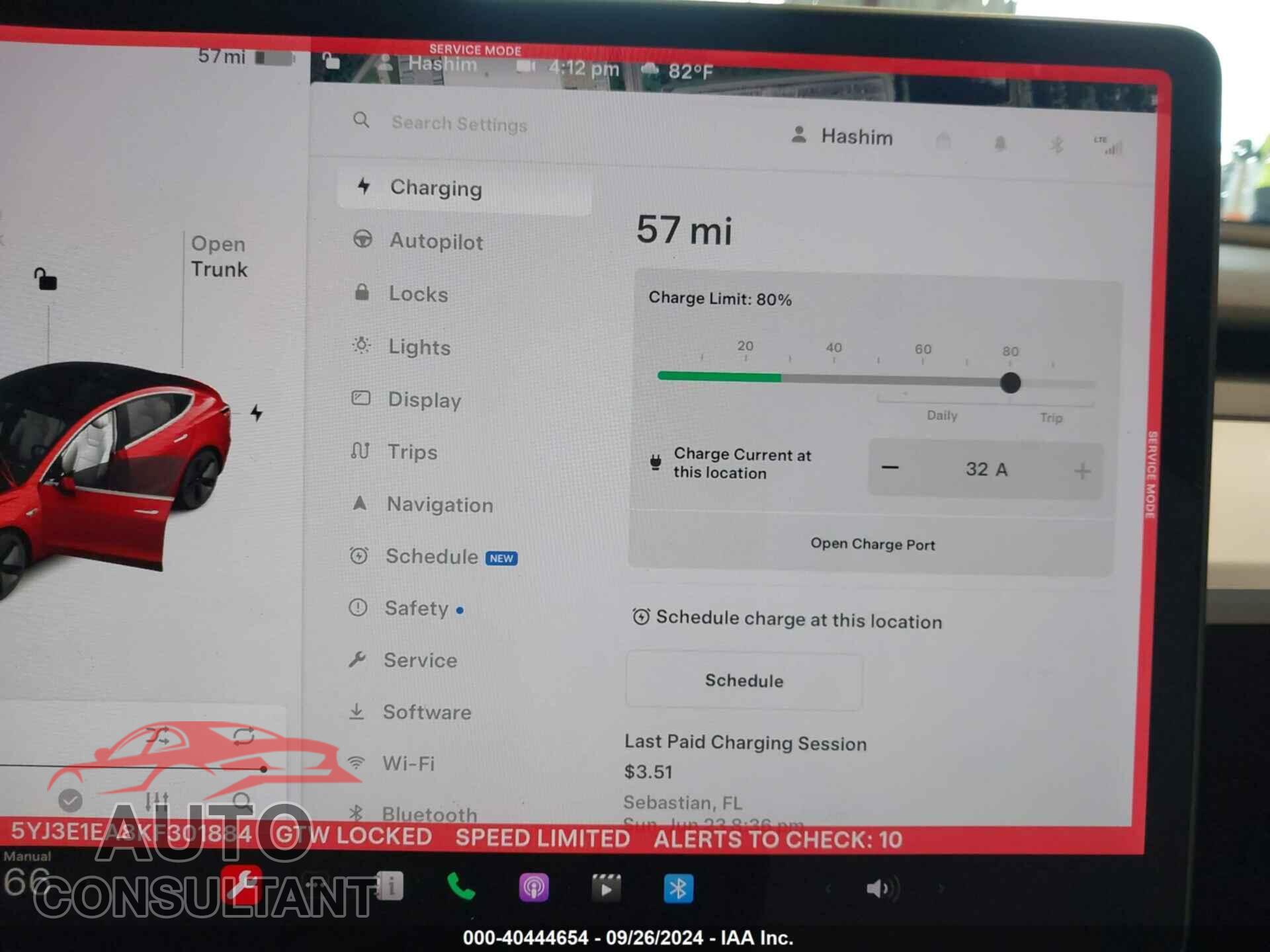 TESLA MODEL 3 2019 - 5YJ3E1EA8KF301884