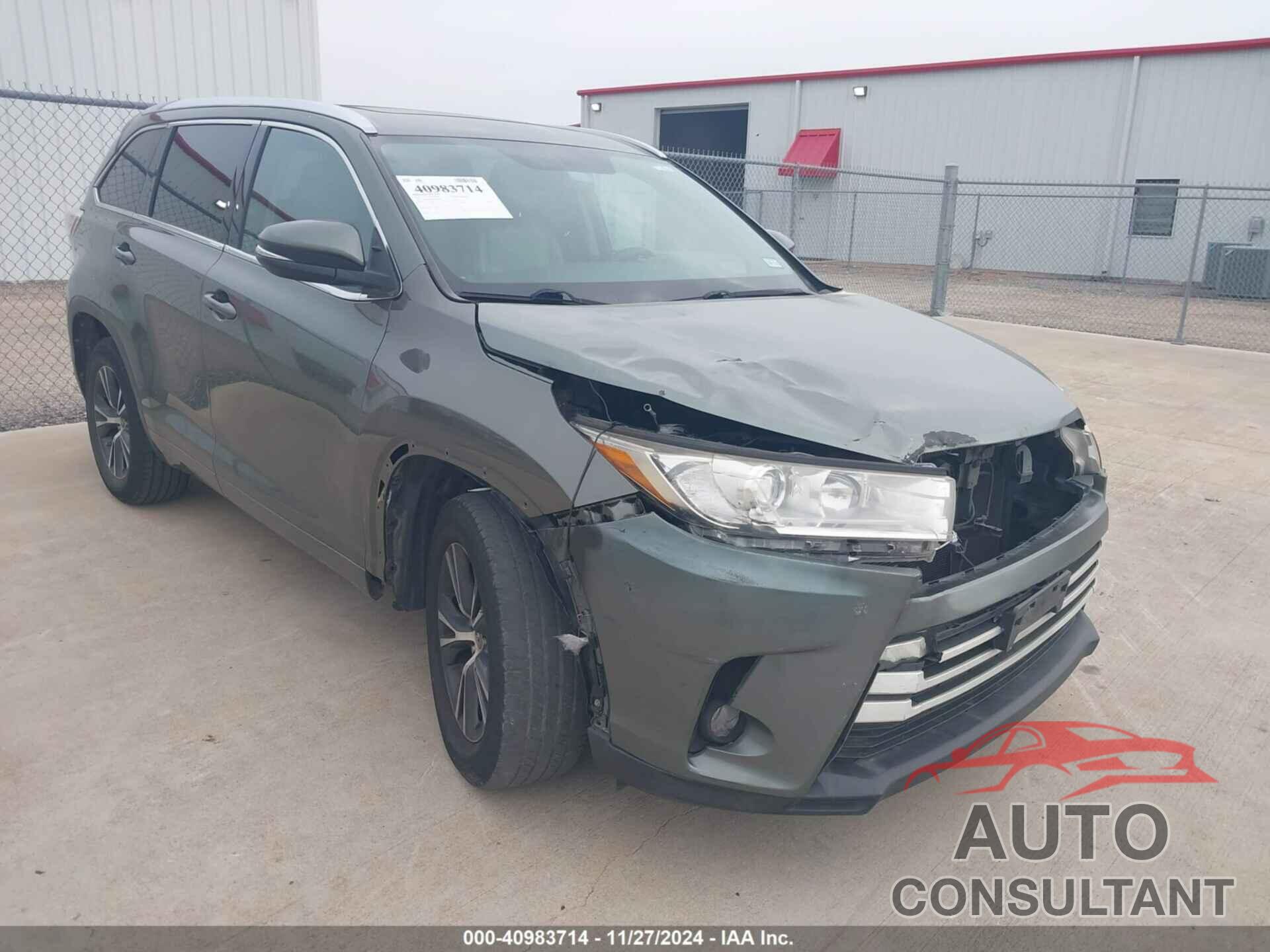 TOYOTA HIGHLANDER 2016 - 5TDKKRFH0GS139895