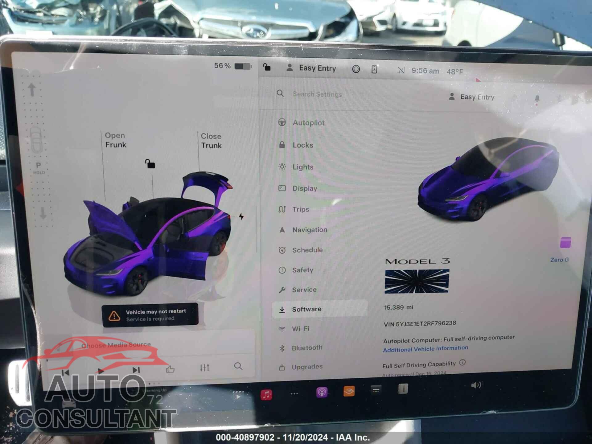 TESLA MODEL 3 2024 - 5YJ3E1ET2RF796238