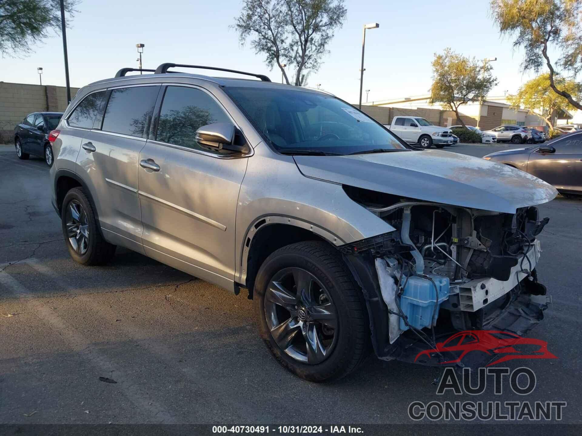 TOYOTA HIGHLANDER 2017 - 5TDYZRFH3HS218534