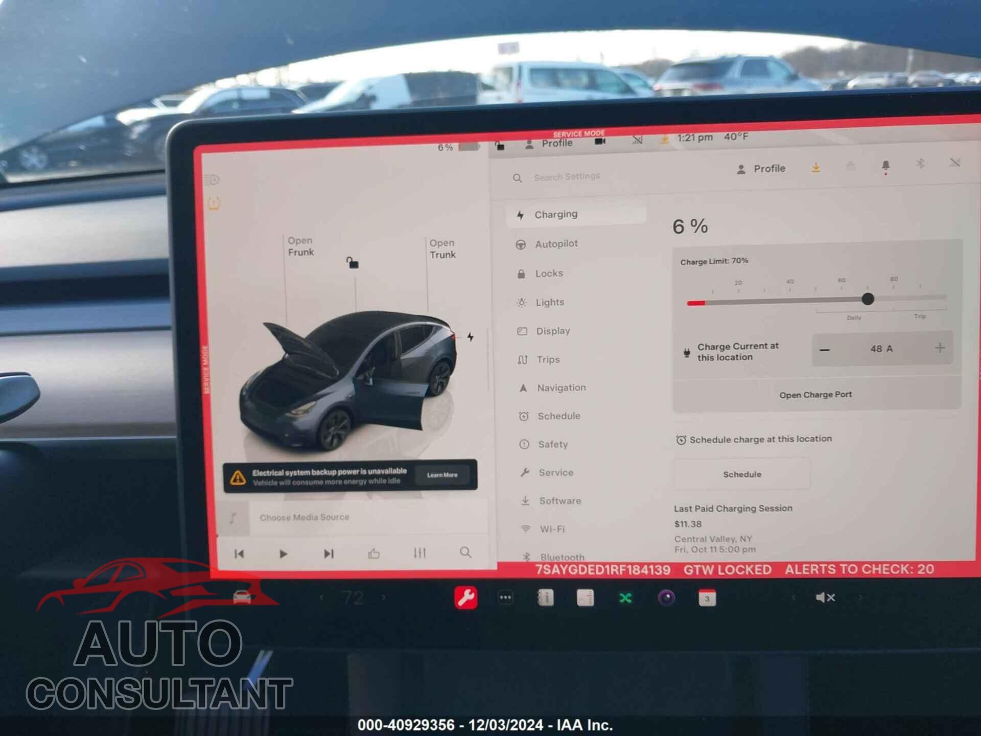 TESLA MODEL Y 2024 - 7SAYGDED1RF184139