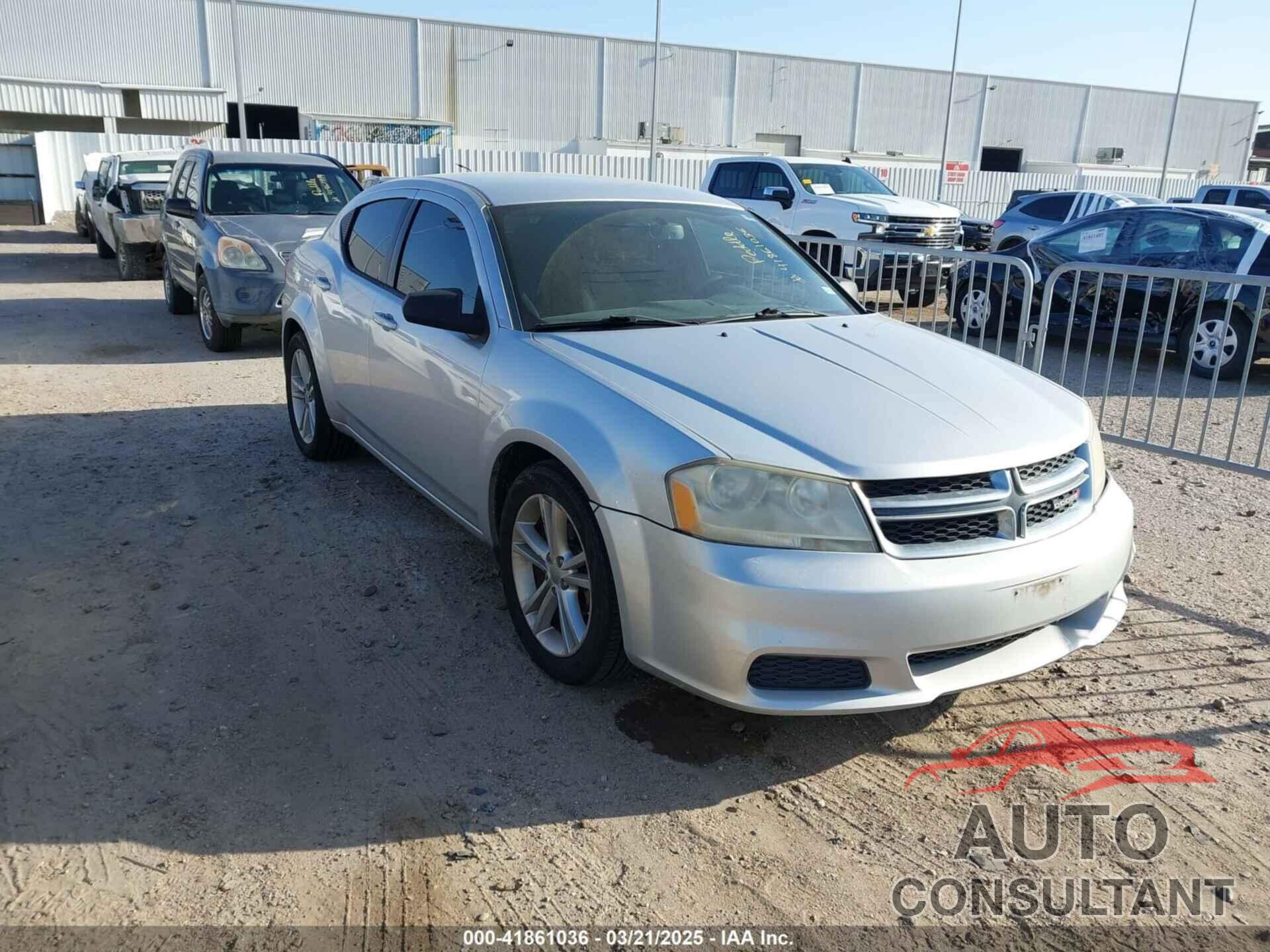 DODGE AVENGER 2012 - 1C3CDZAG3CN291123