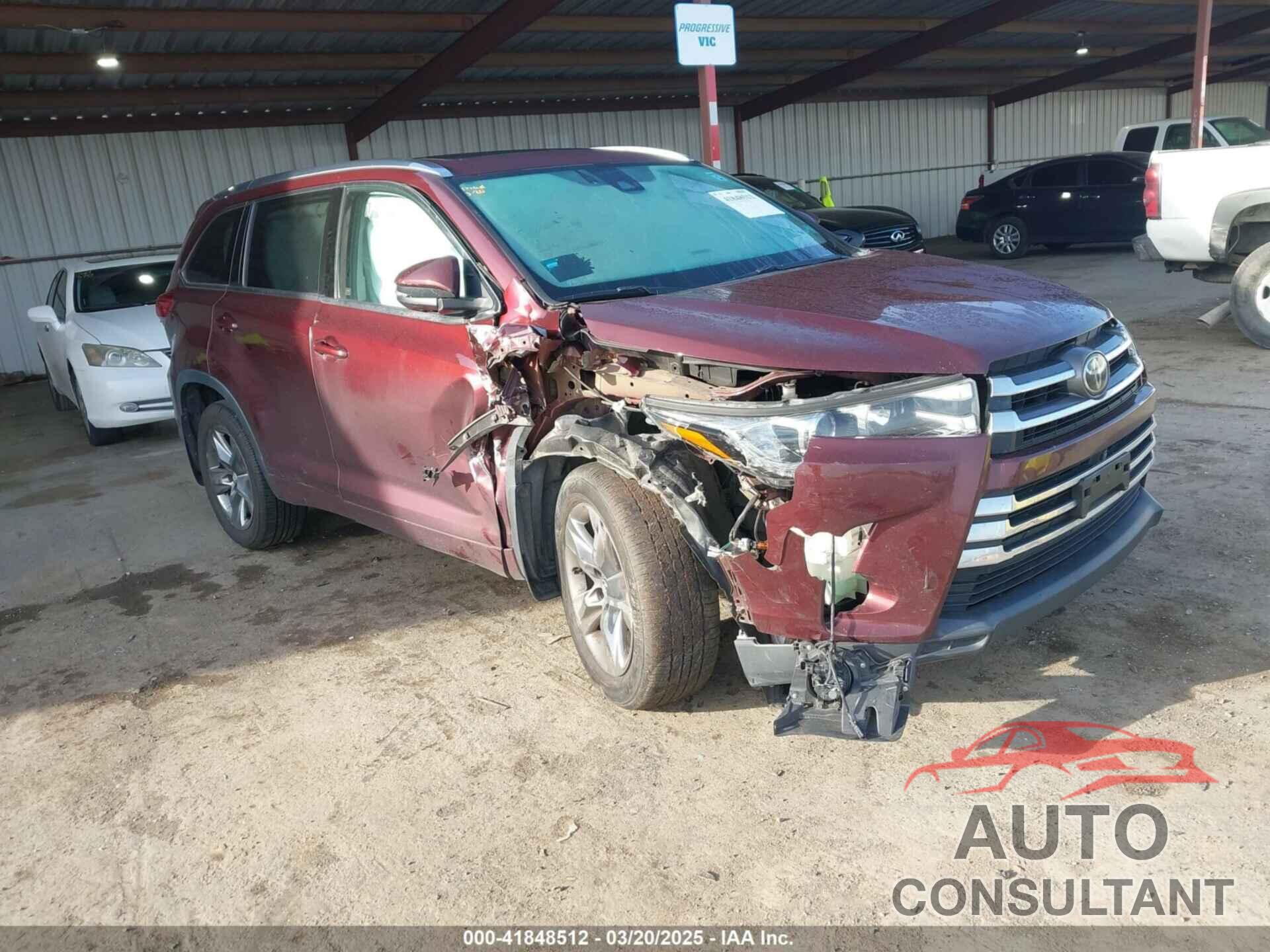 TOYOTA HIGHLANDER 2019 - 5TDDZRFH5KS948600